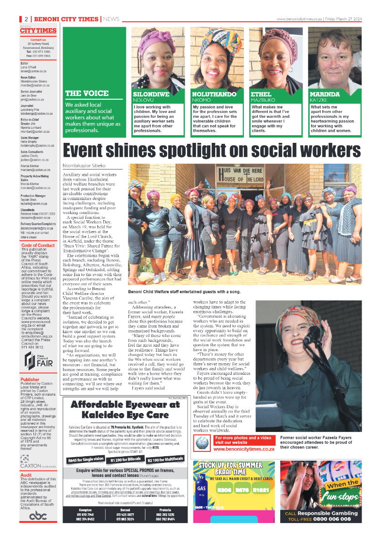 Benoni City Times 29 March 2024 page 2