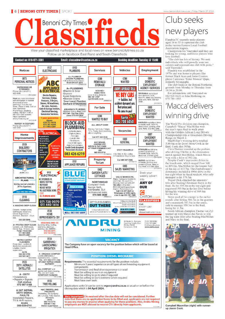 Benoni City Times 29 March 2024 page 6