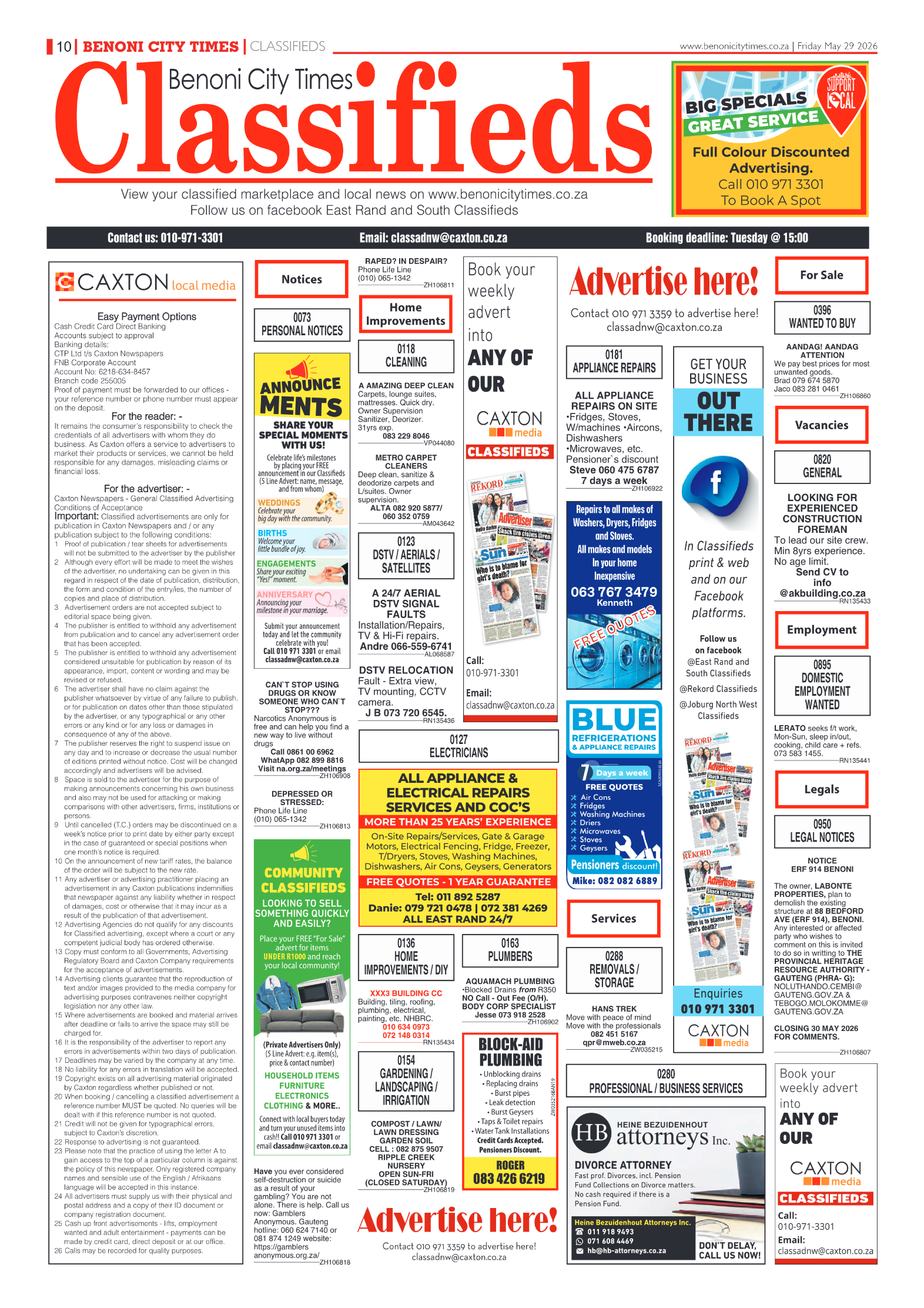 Benoni City Times 29 May 2026 page 10