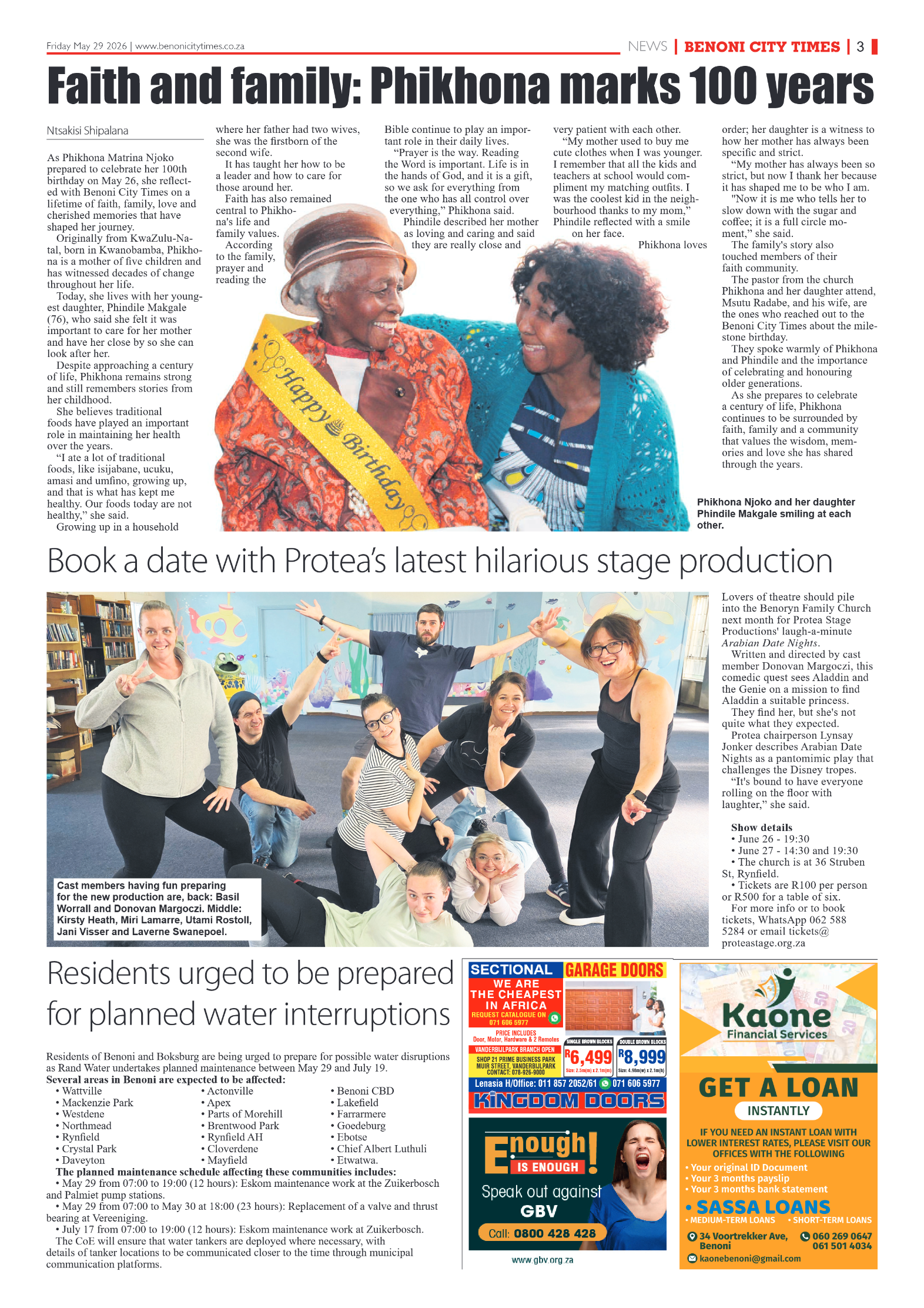 Benoni City Times 29 May 2026 page 3