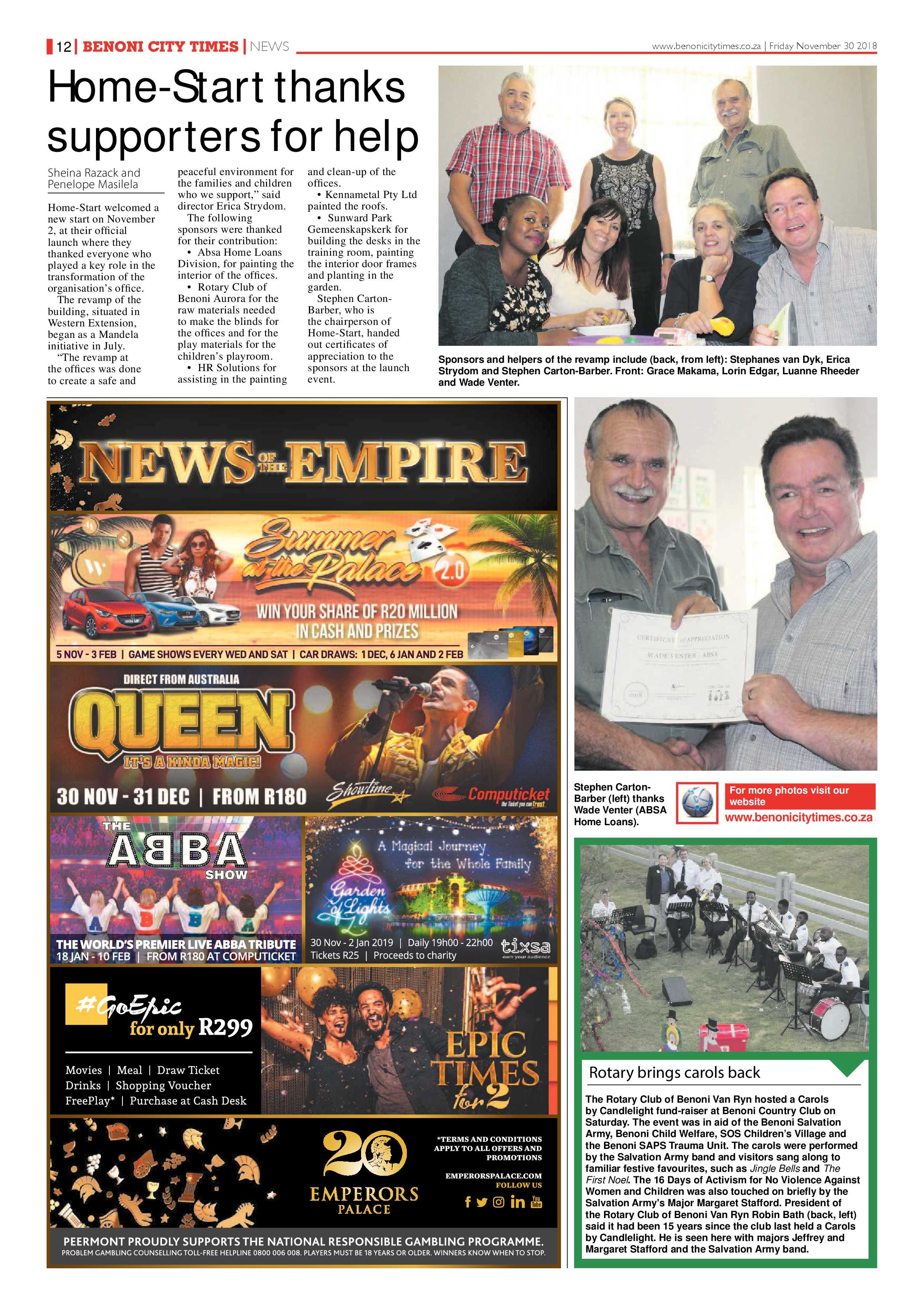 Benoni City Times 29 November 2018 page 12