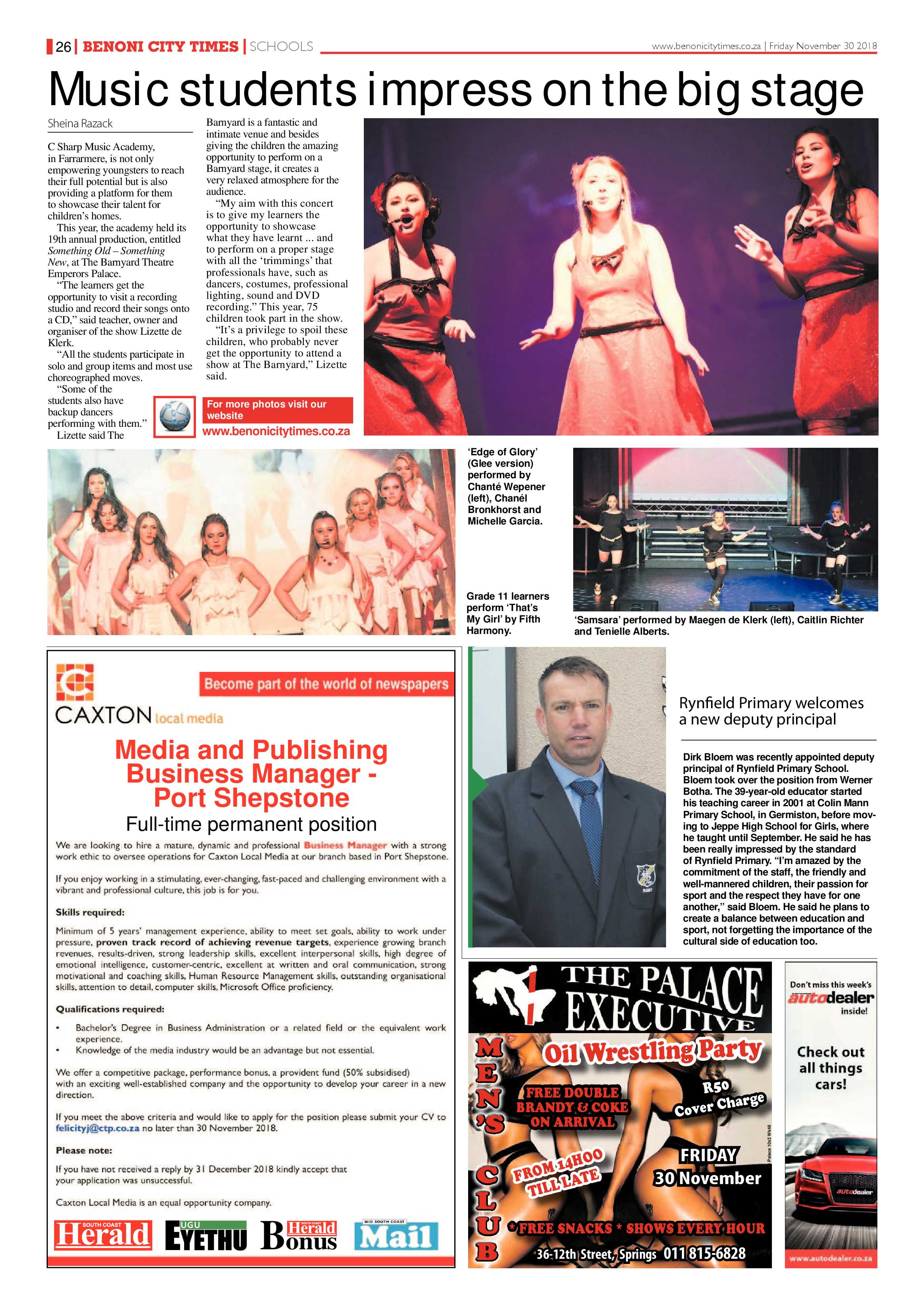 Benoni City Times 29 November 2018 page 26