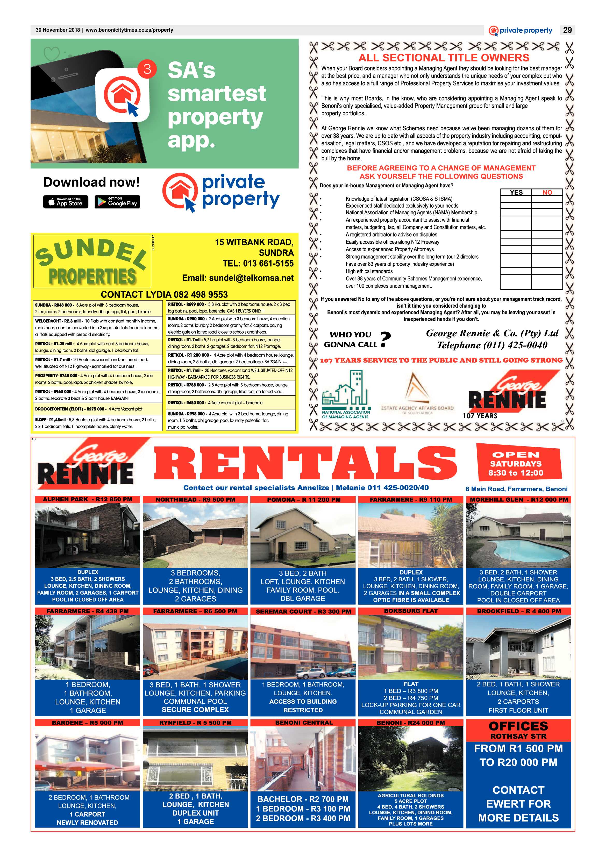 Benoni City Times 29 November 2018 page 29