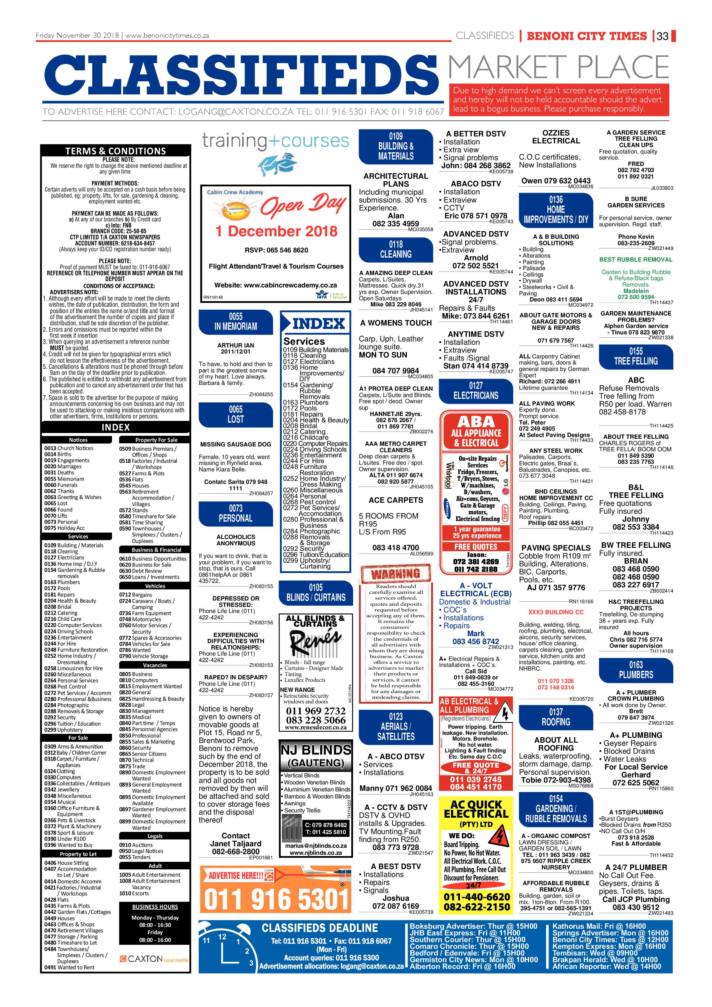 Benoni City Times 29 November 2018 page 33