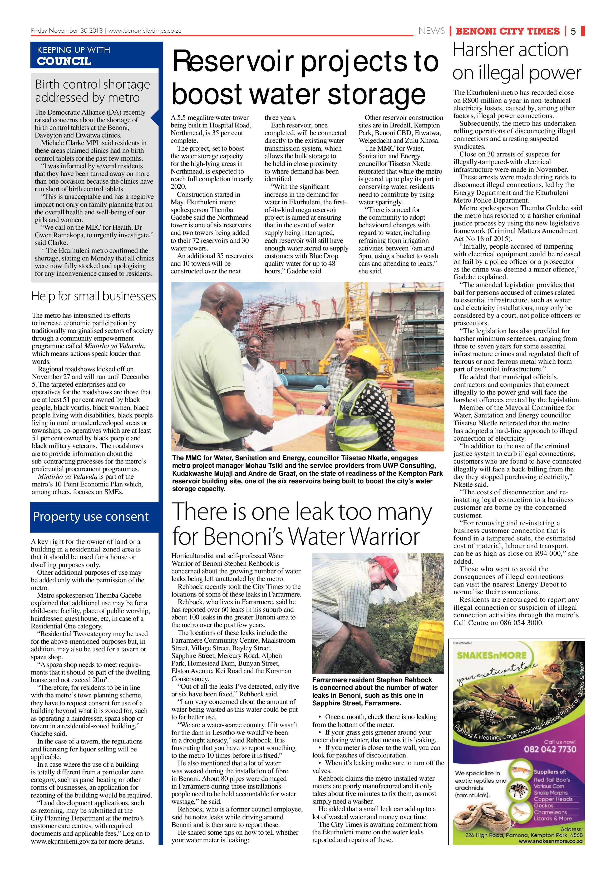 Benoni City Times 29 November 2018 page 5
