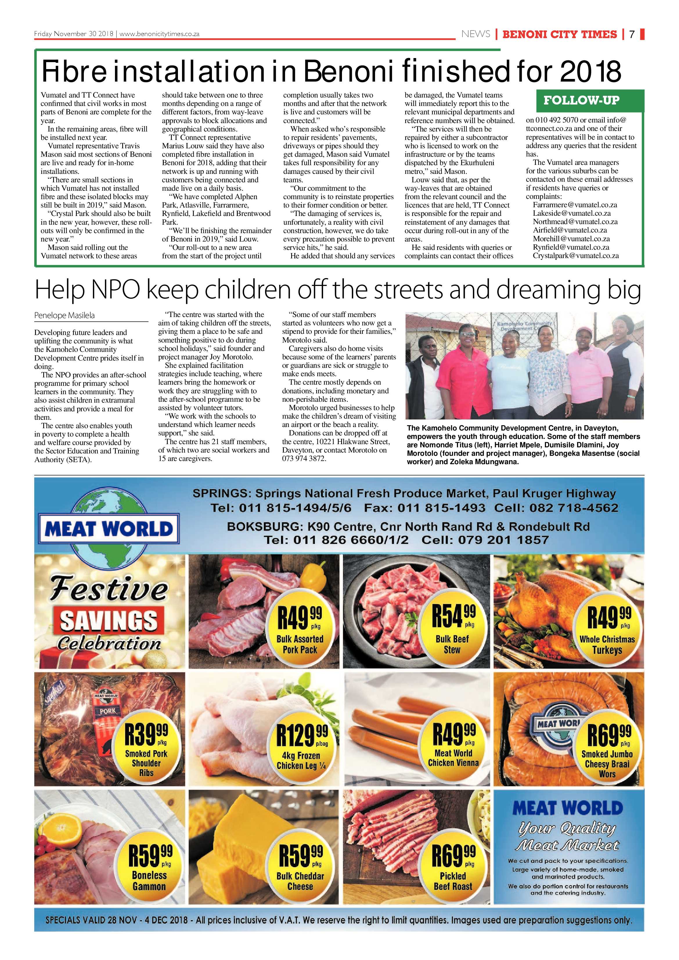 Benoni City Times 29 November 2018 page 7