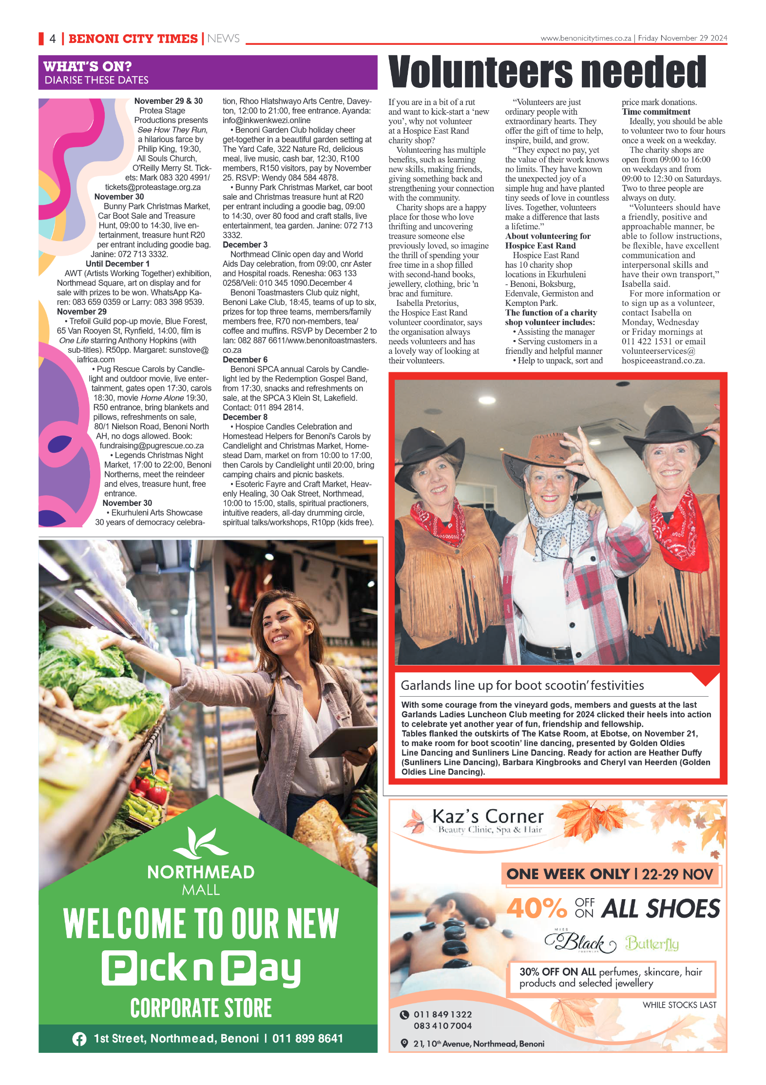 Benoni City Times 29 November 2024 page 4