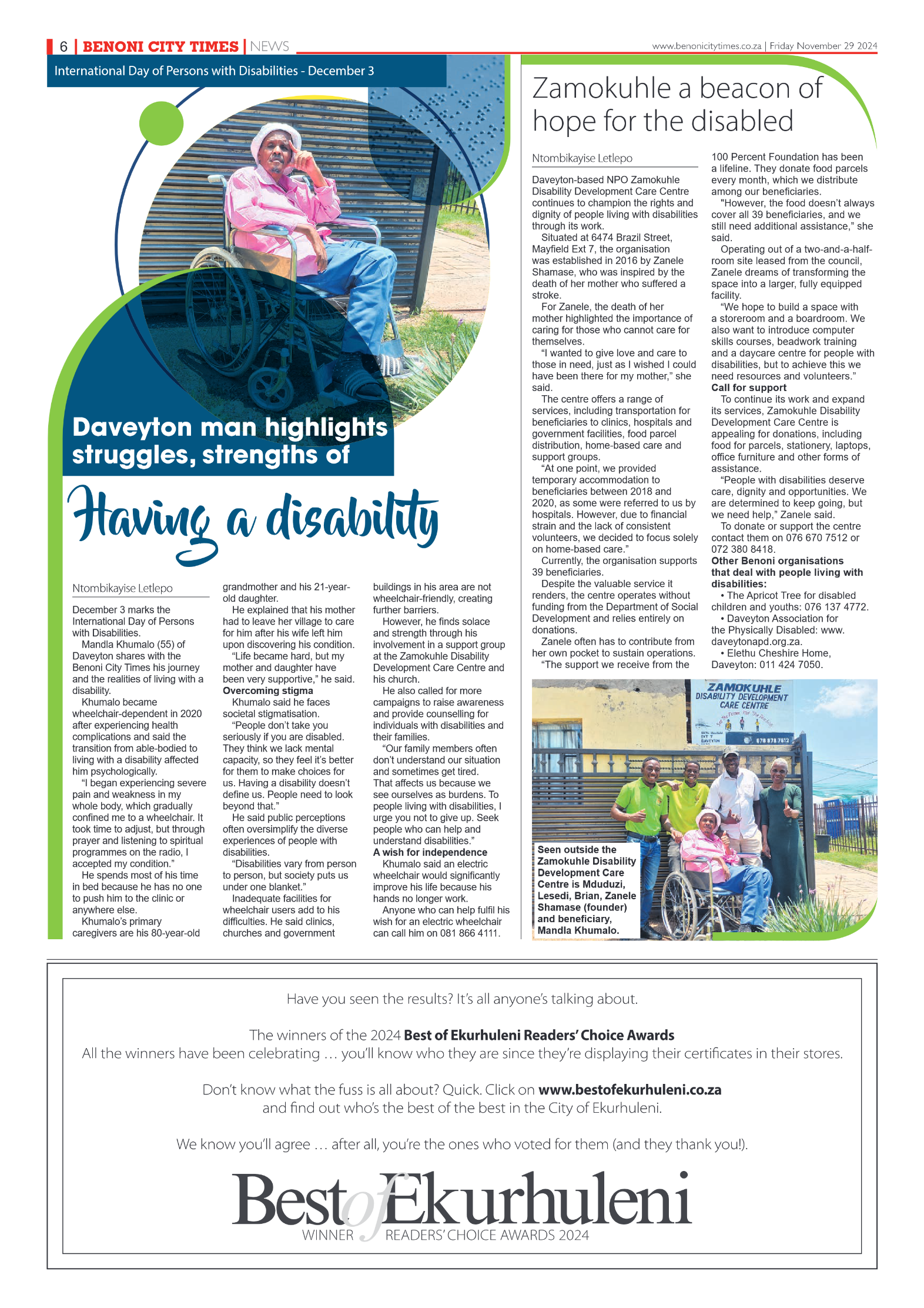 Benoni City Times 29 November 2024 page 6