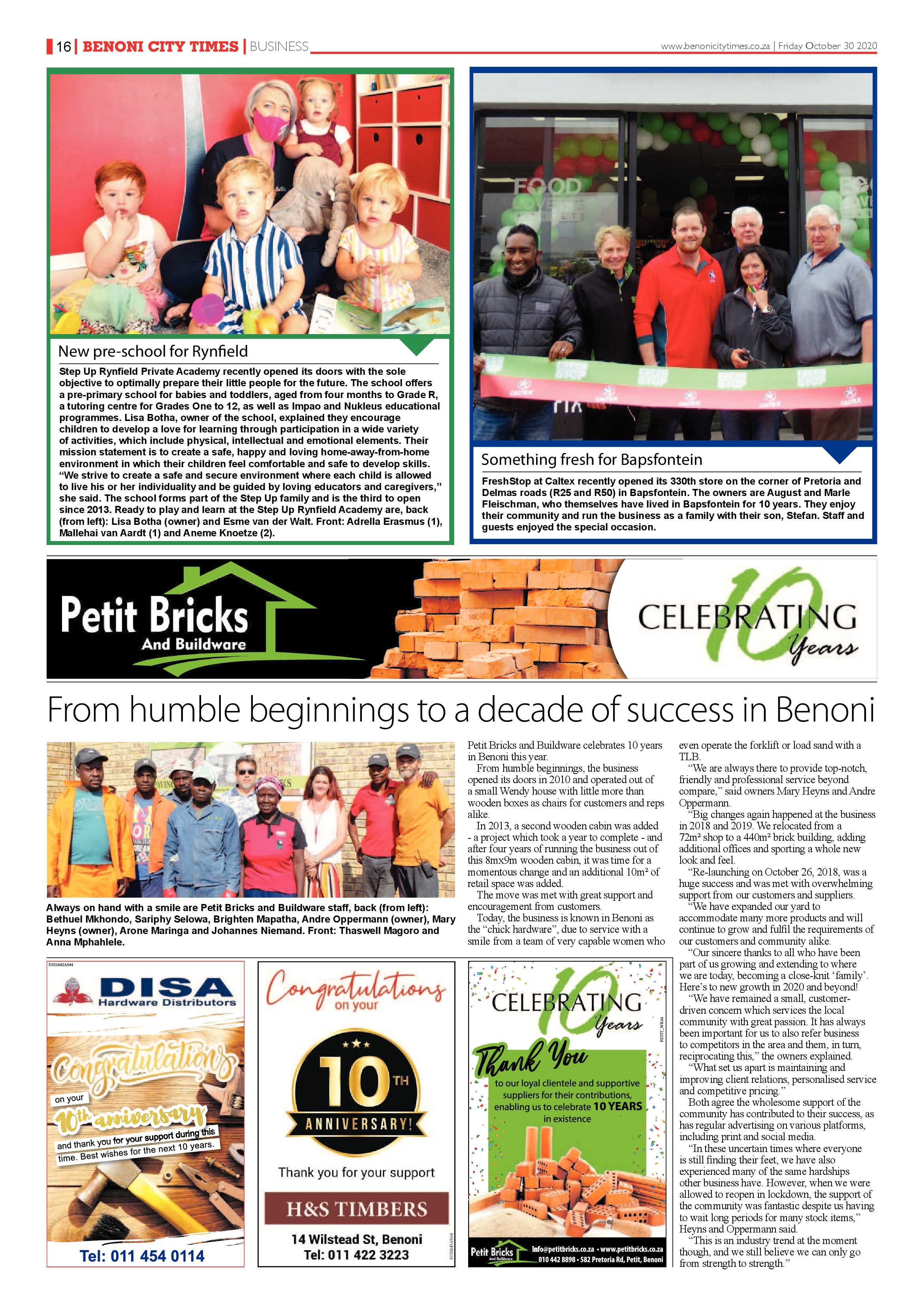 Benoni City Times 29 October 2020 page 16