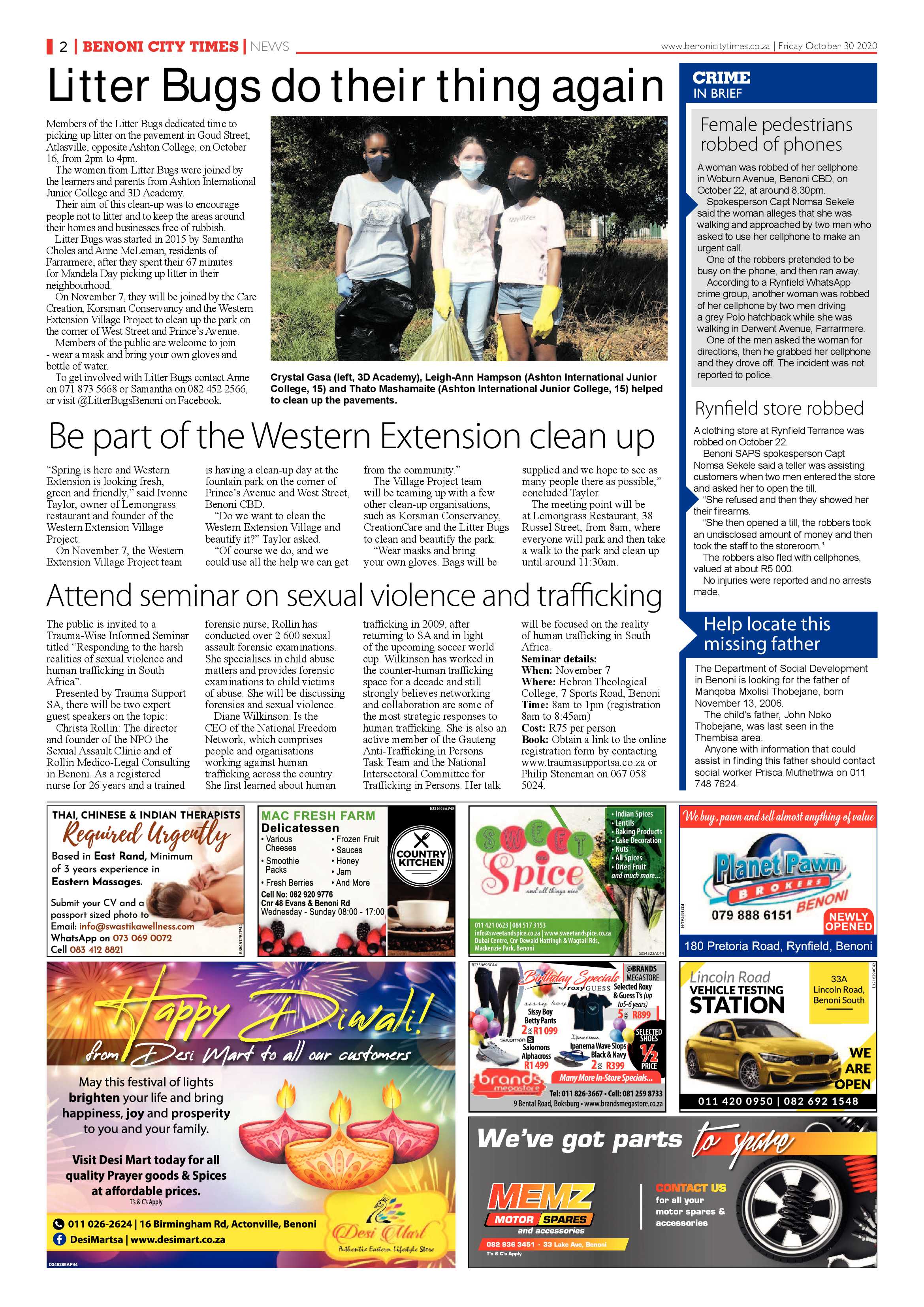 Benoni City Times 29 October 2020 page 2