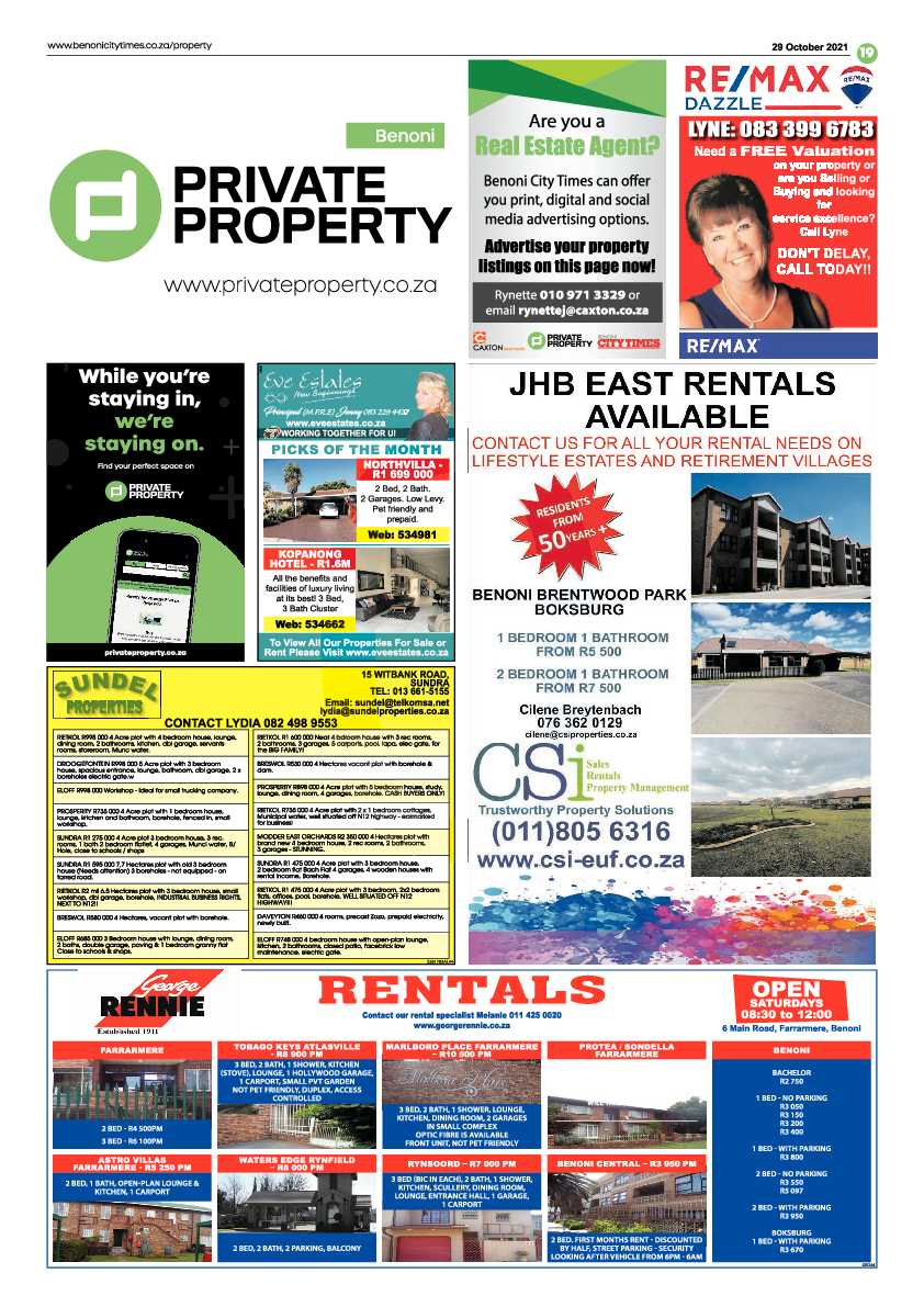 Benoni City Times 29 October 2021 page 20