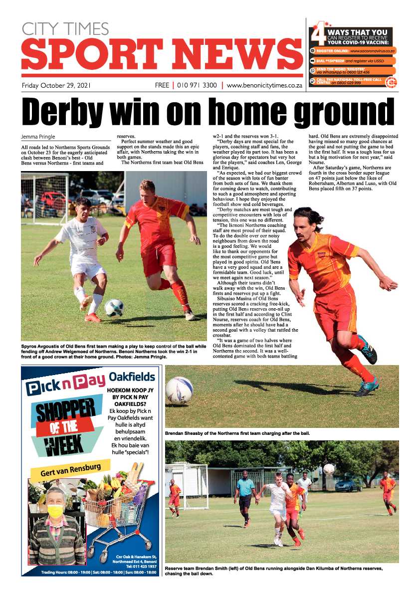 Benoni City Times 29 October 2021 page 25