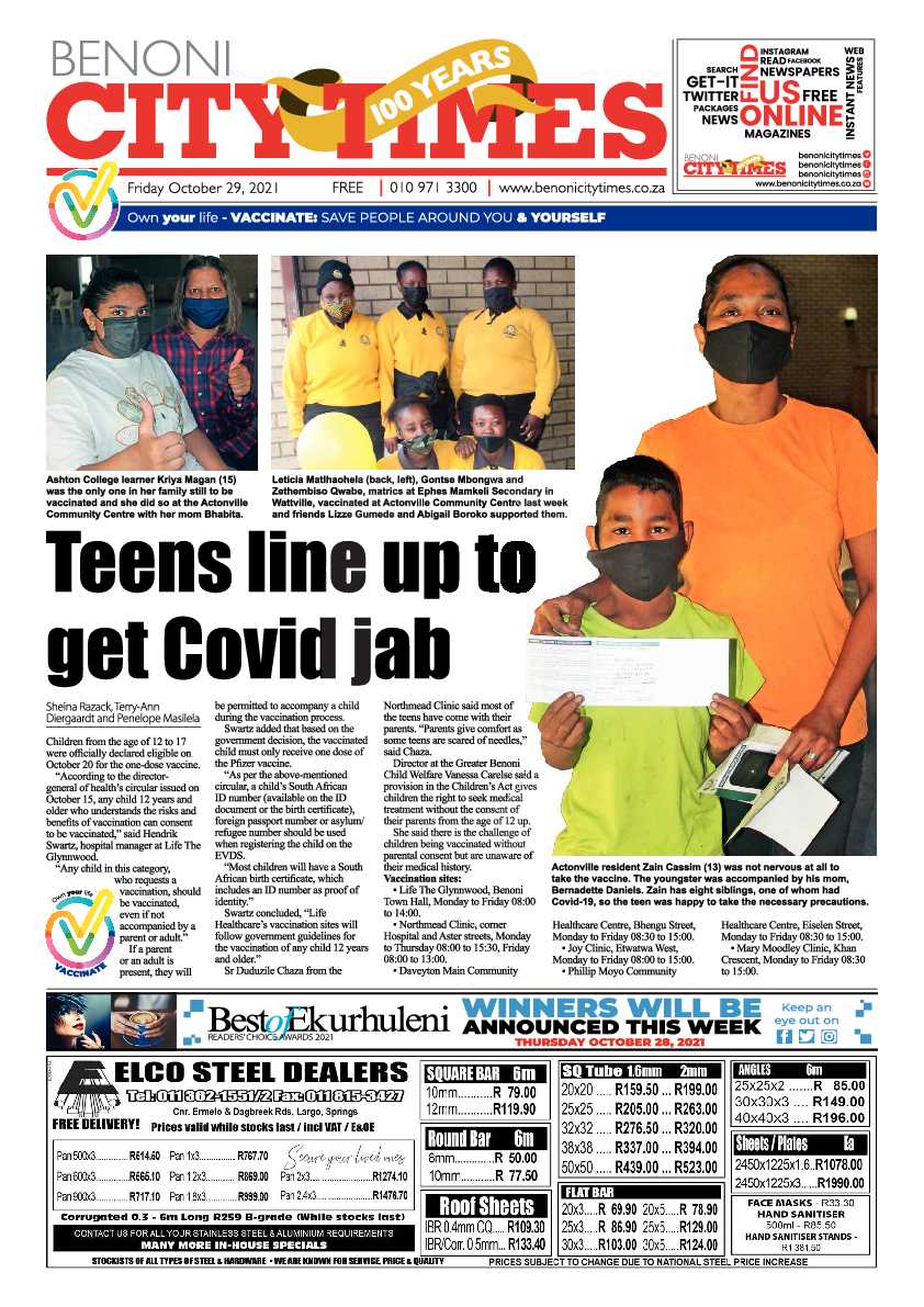 Benoni City Times 29 October 2021 page 3
