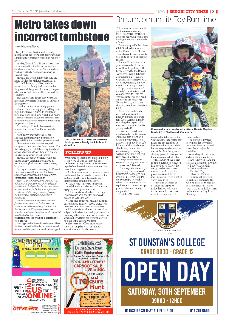 Benoni City Times 29 September 2023 page 2