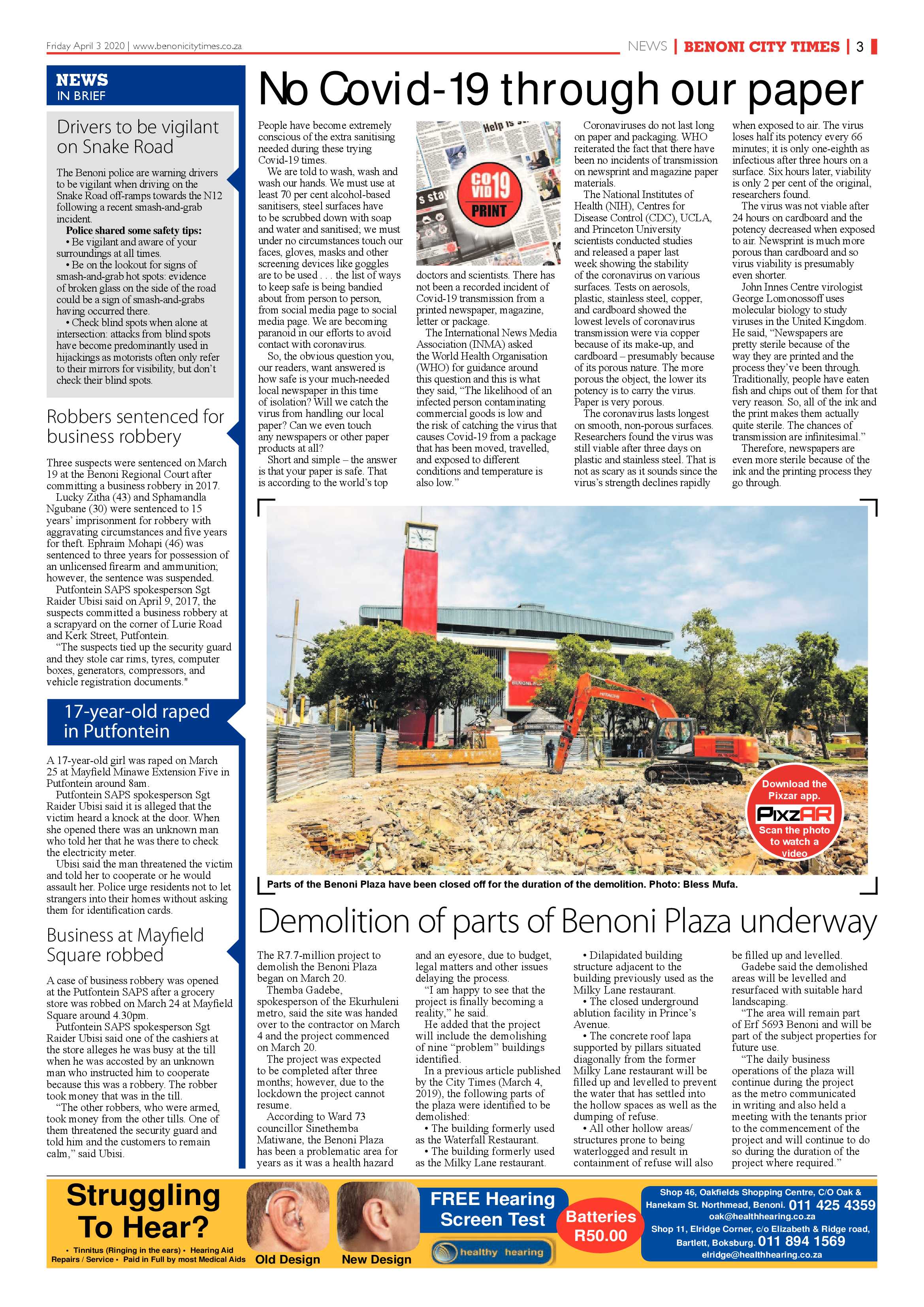 Benoni City Times 2 April 2020 page 3