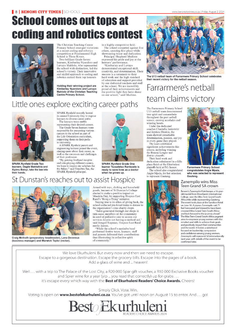 Benoni City Times 2 August 2024 page 16