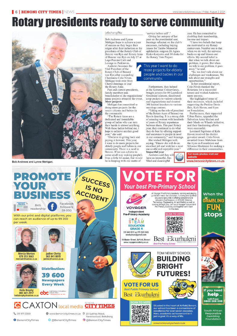 Benoni City Times 2 August 2024 page 6