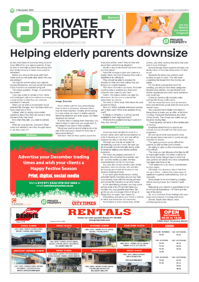 Benoni City Times 2 Dec 2022 page 12