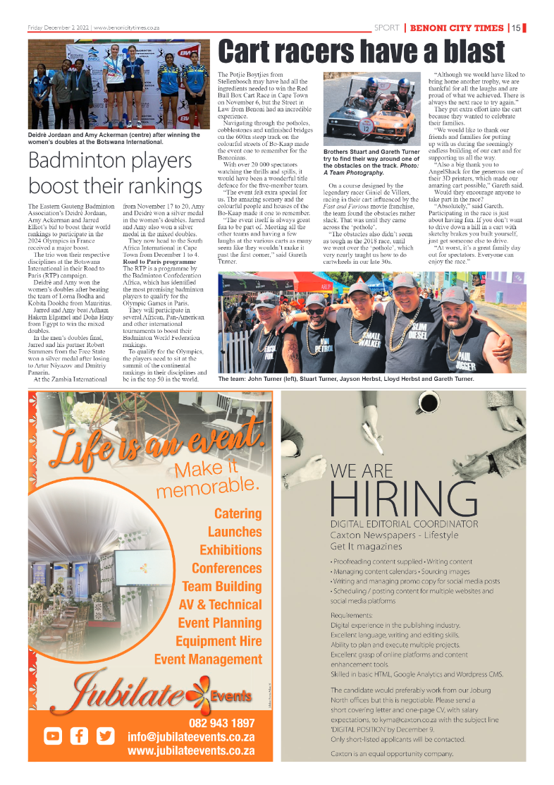 Benoni City Times 2 Dec 2022 page 15