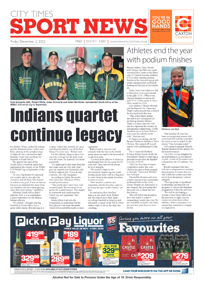 Benoni City Times 2 Dec 2022 page 16