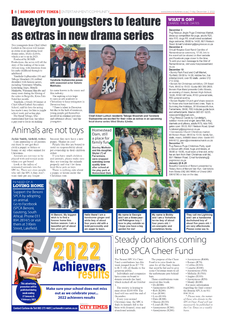 Benoni City Times 2 Dec 2022 page 8