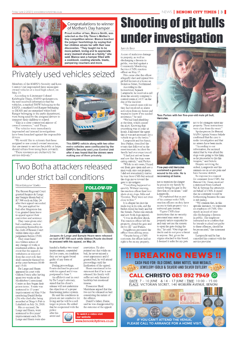 Benoni City Times 2 June 2023 page 3