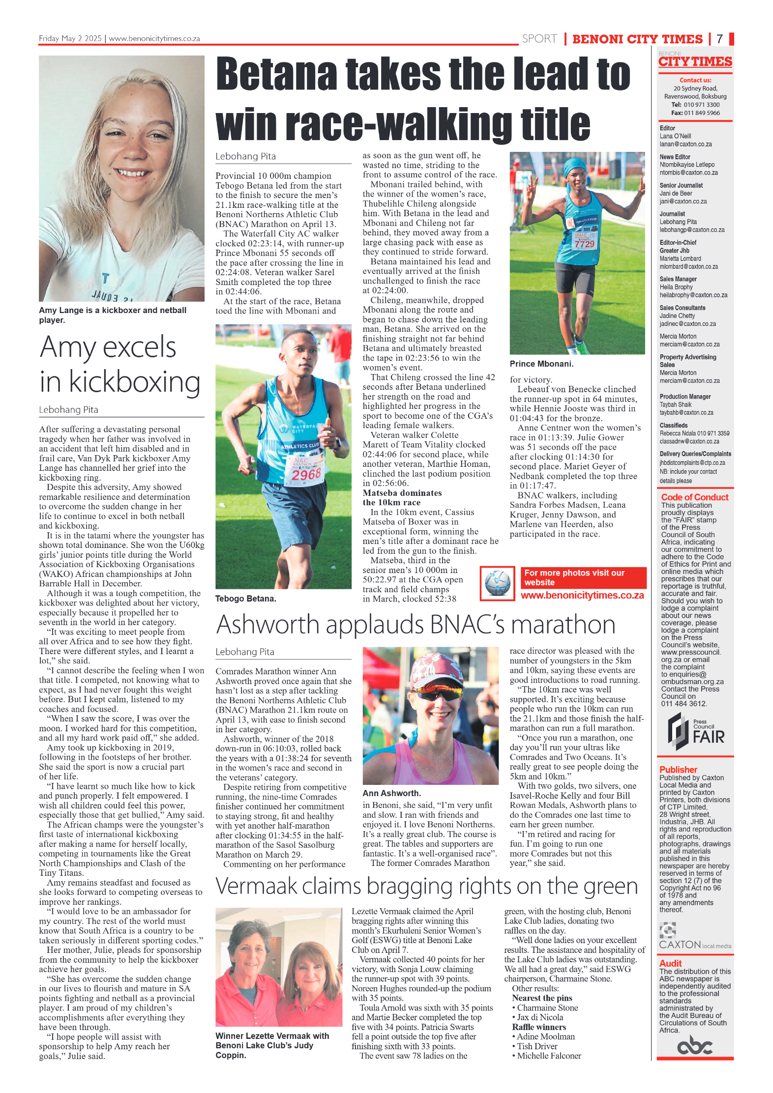 Benoni City Times 2 May 2025 page 7