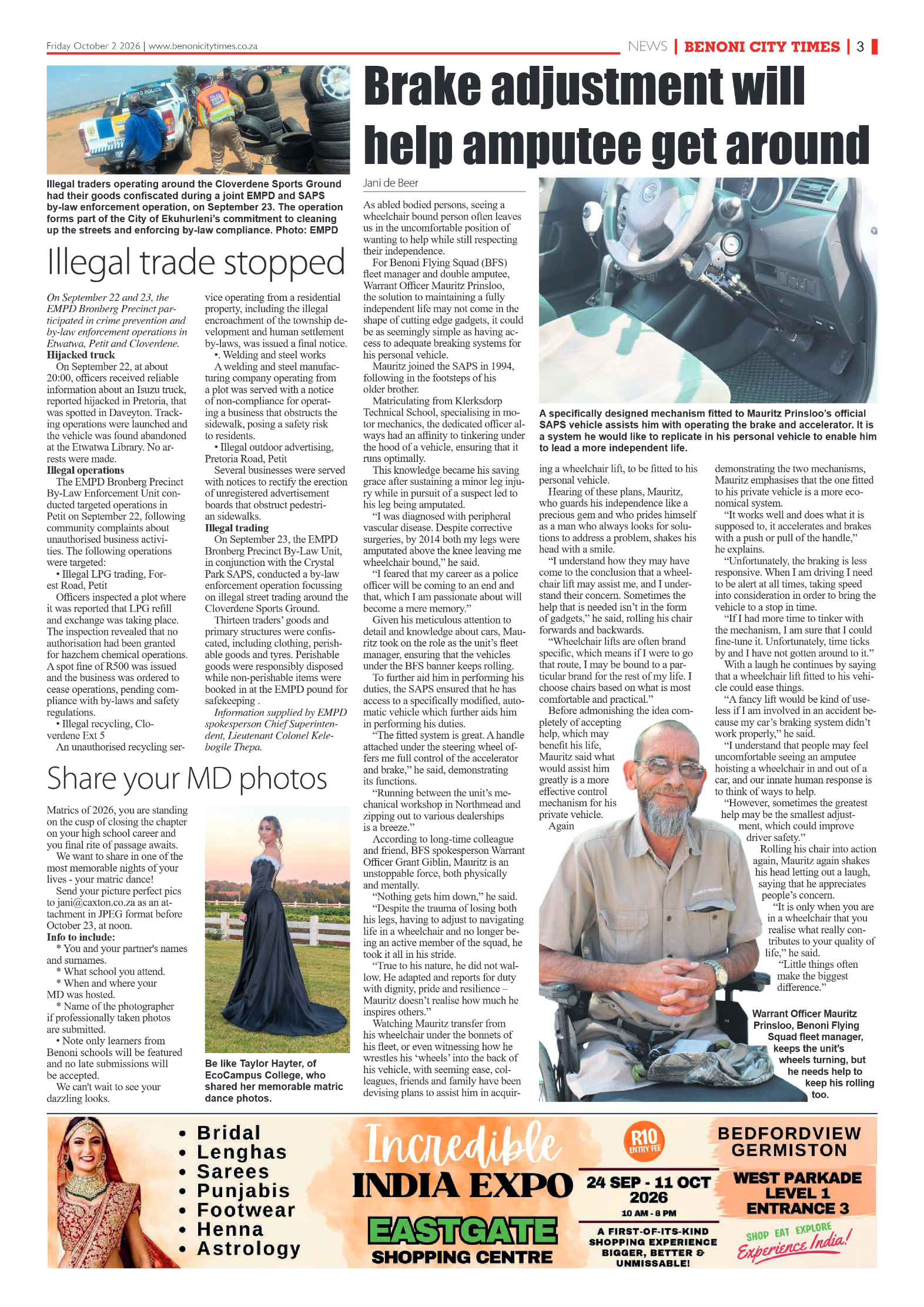 Benoni City Times 2 October 2026 page 3