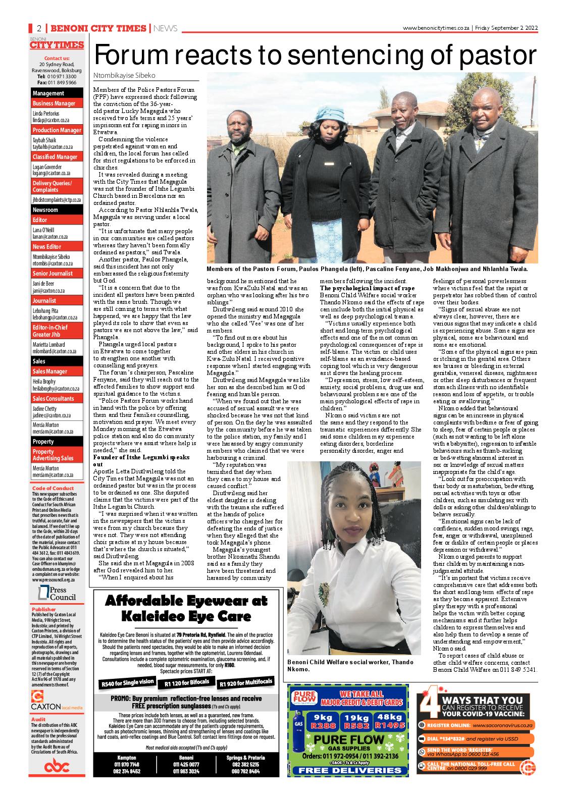 Benoni City Times 2 September 2022 page 2