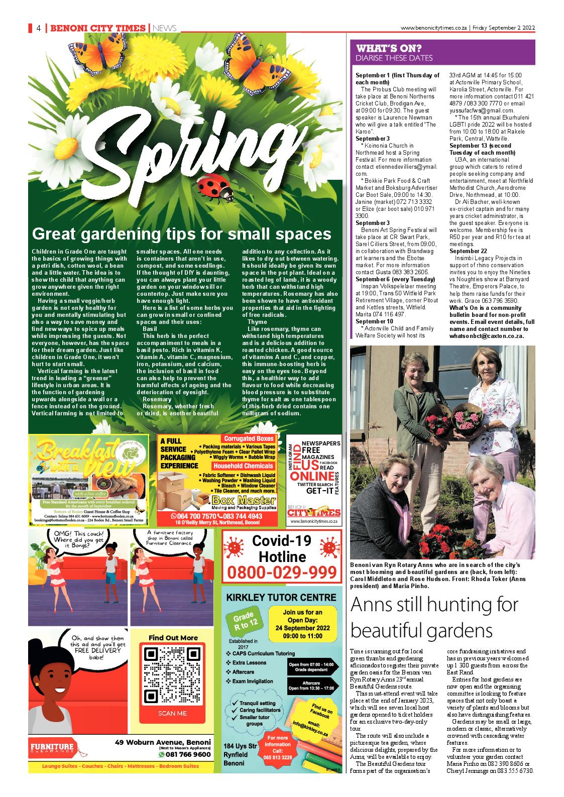 Benoni City Times 2 September 2022 page 4