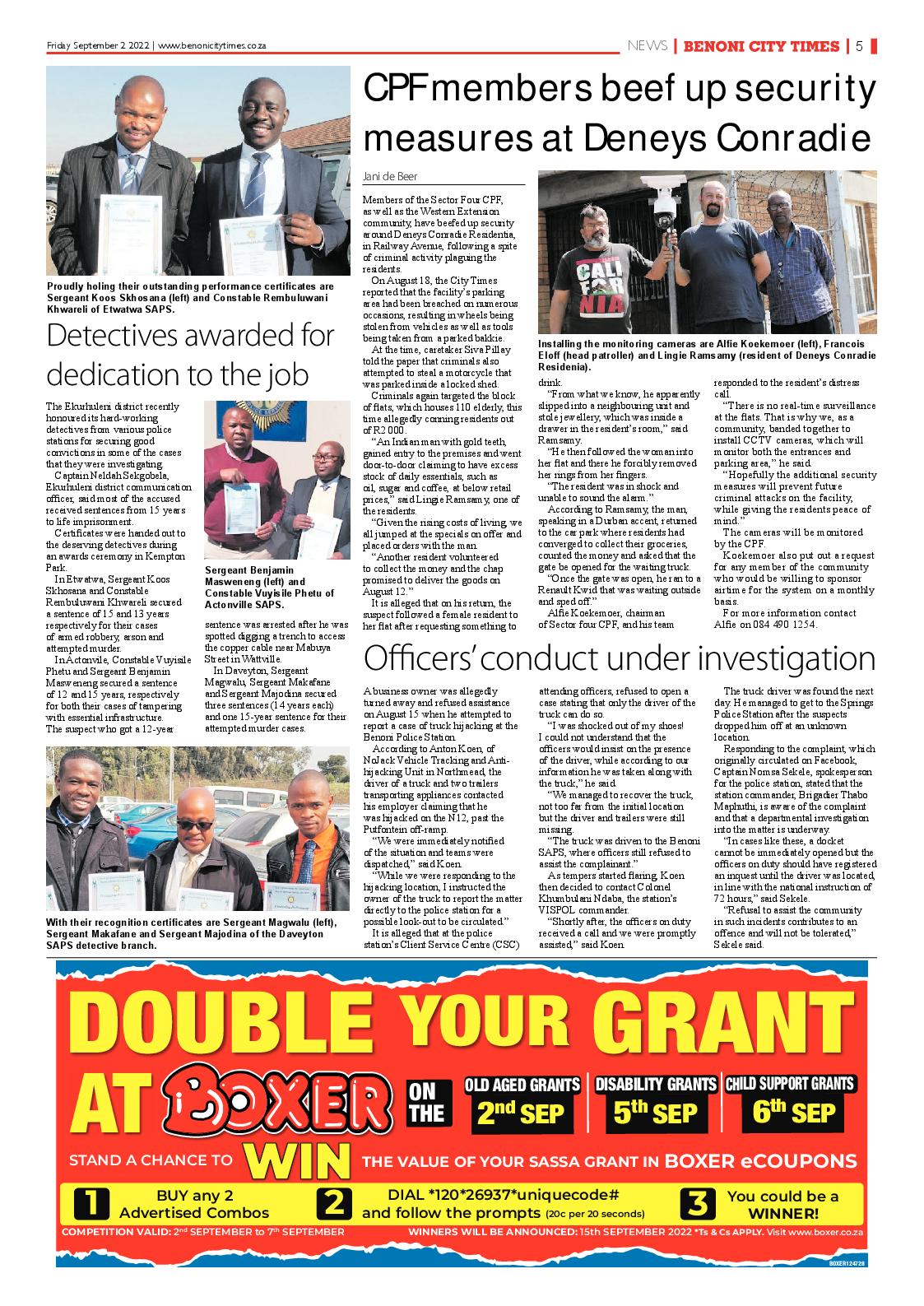 Benoni City Times 2 September 2022 page 5