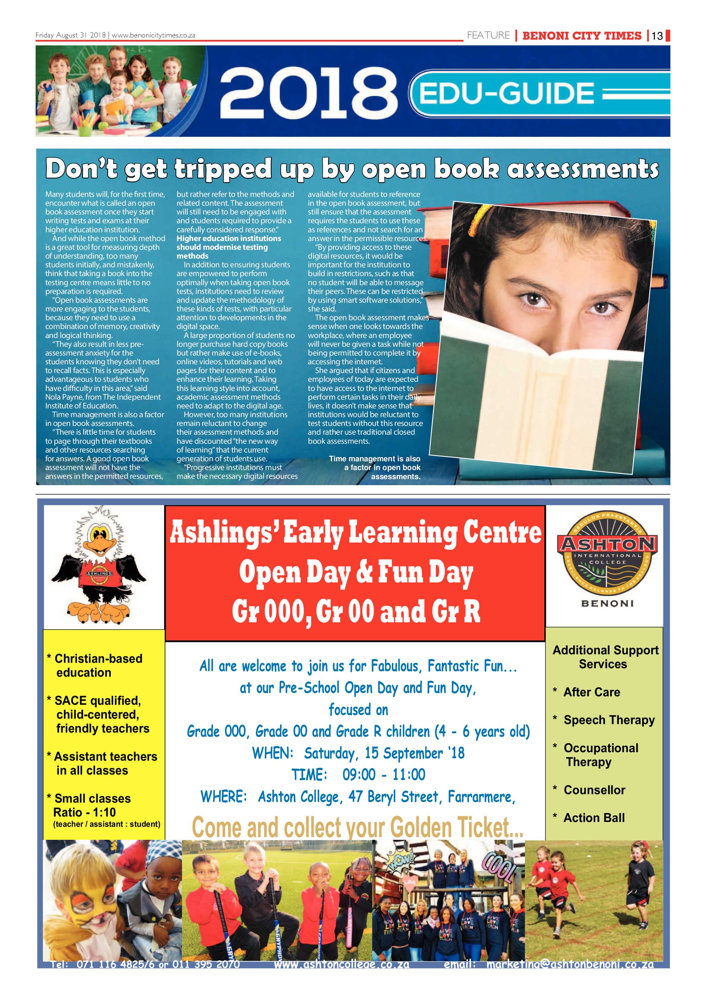 Benoni City Times 30 August 2018 page 13