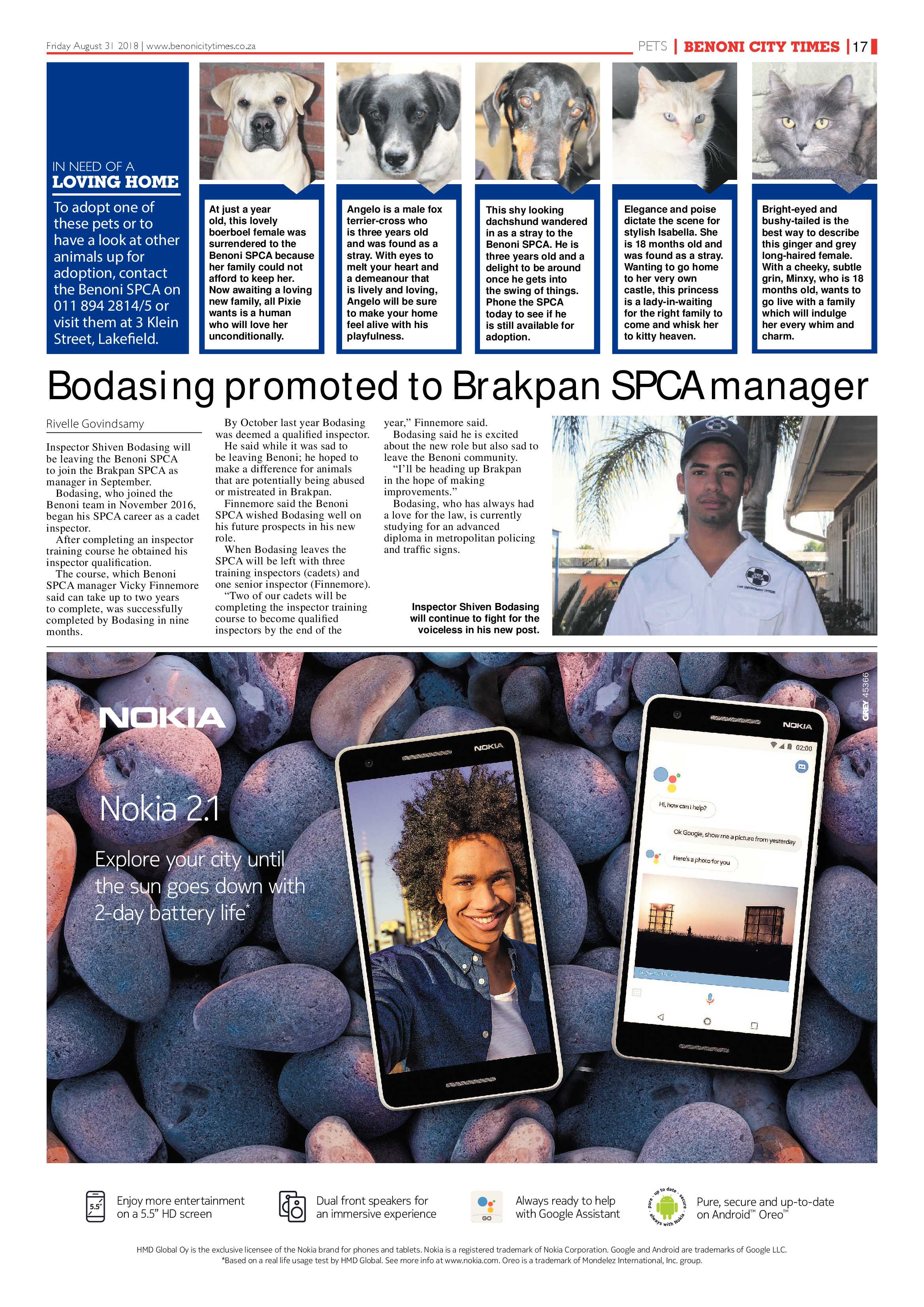 Benoni City Times 30 August 2018 page 17