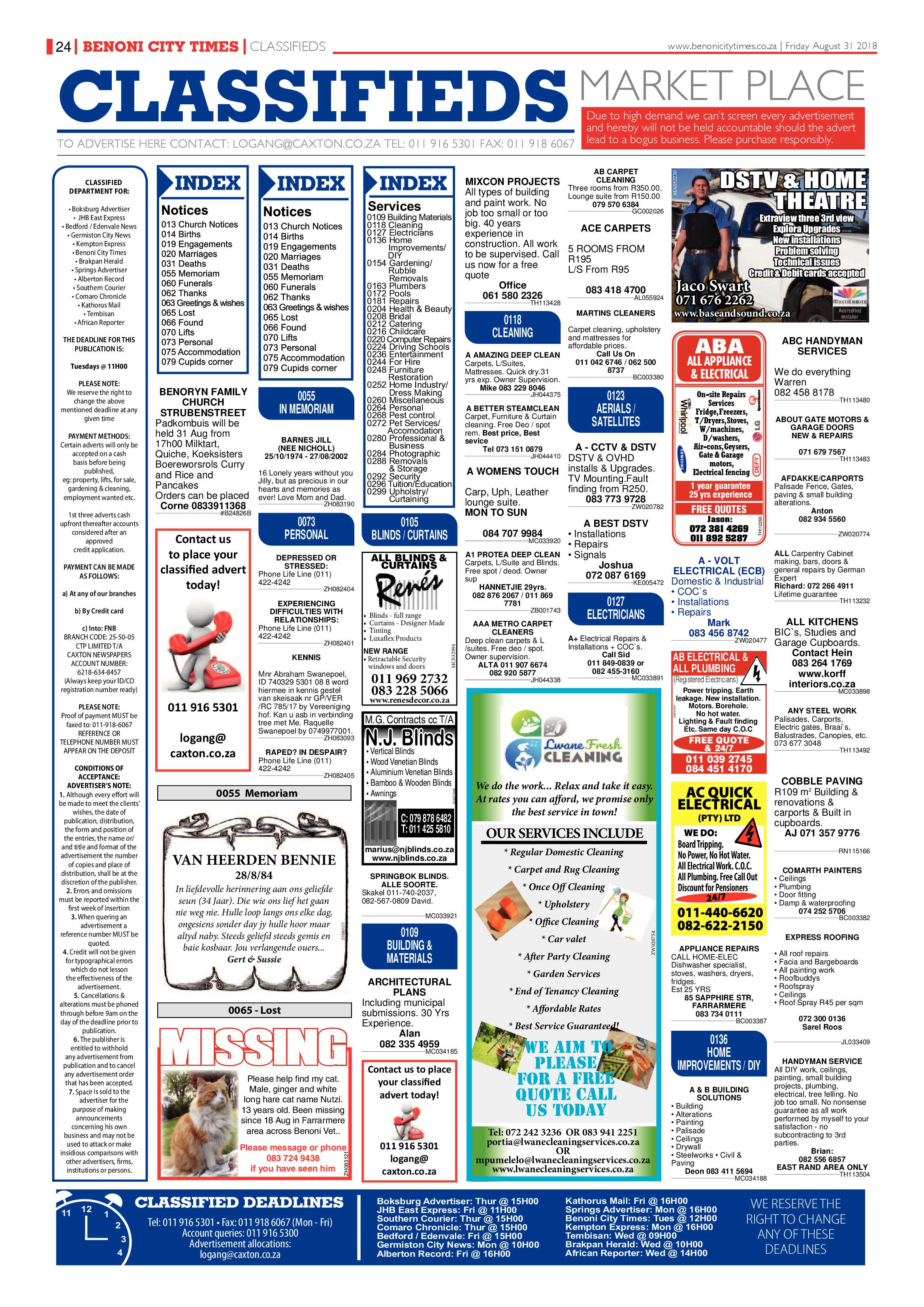 Benoni City Times 30 August 2018 page 24