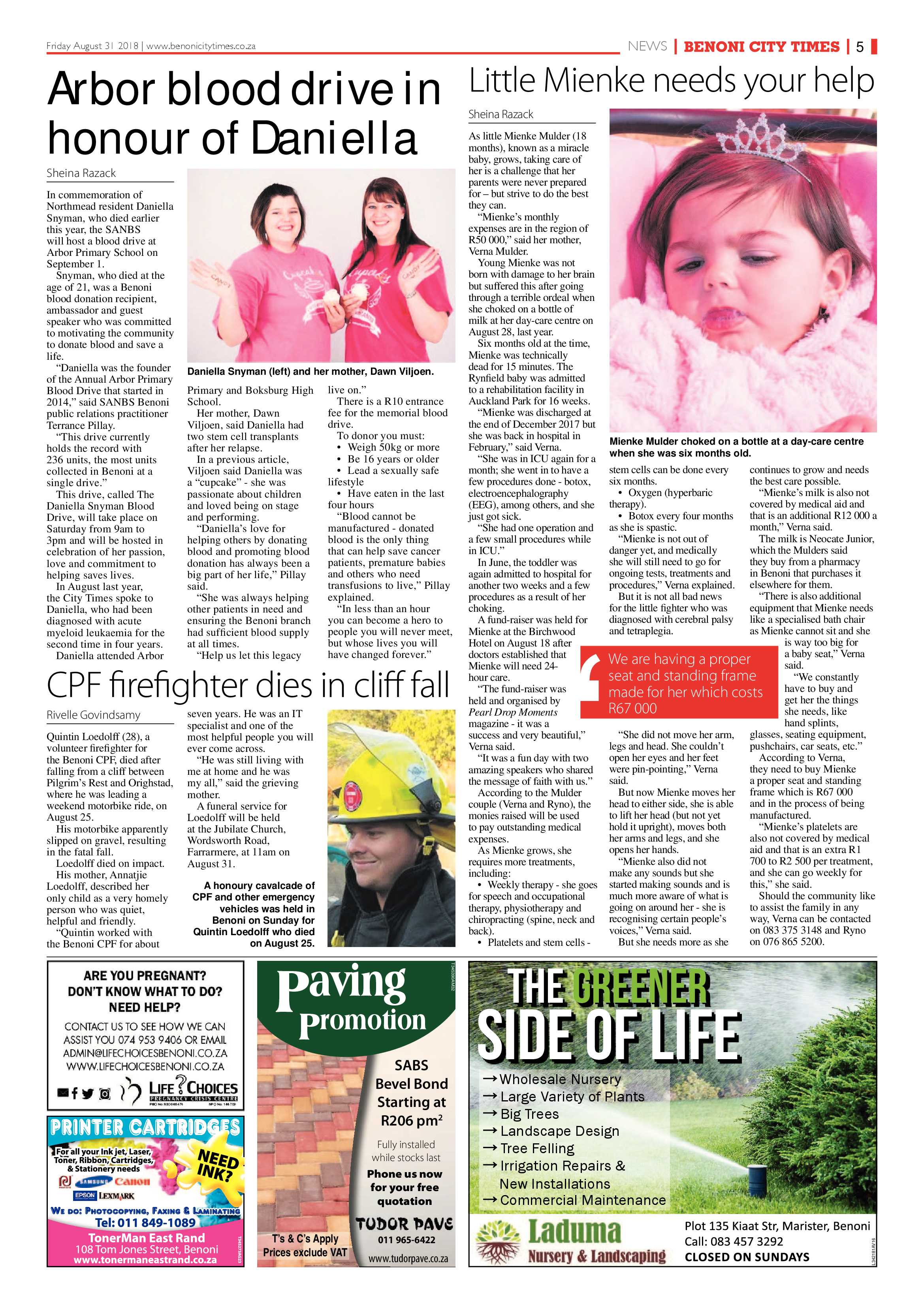 Benoni City Times 30 August 2018 page 5