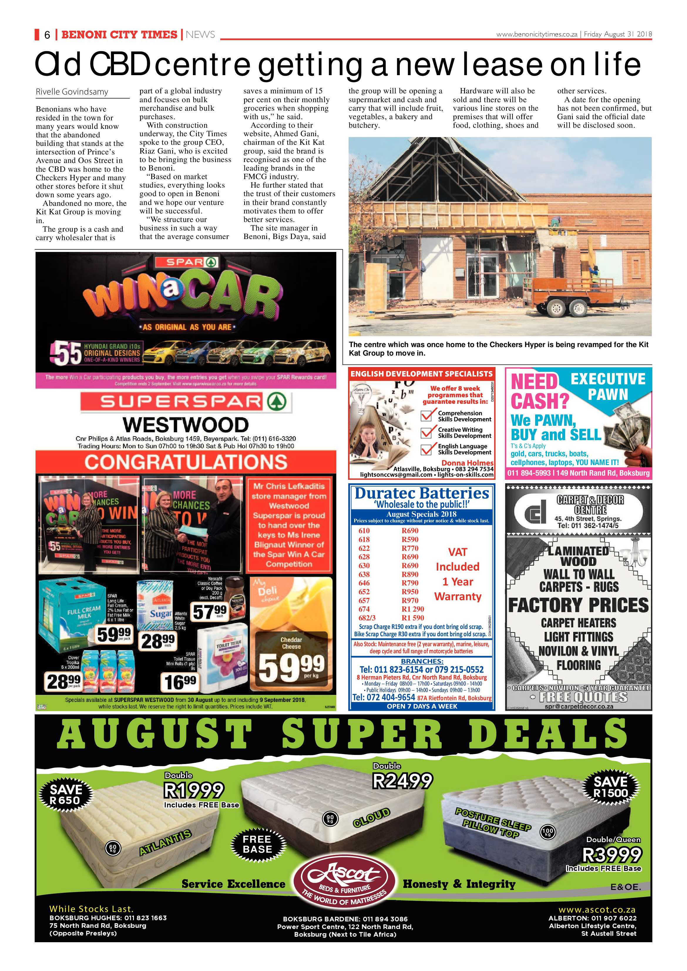 Benoni City Times 30 August 2018 page 6
