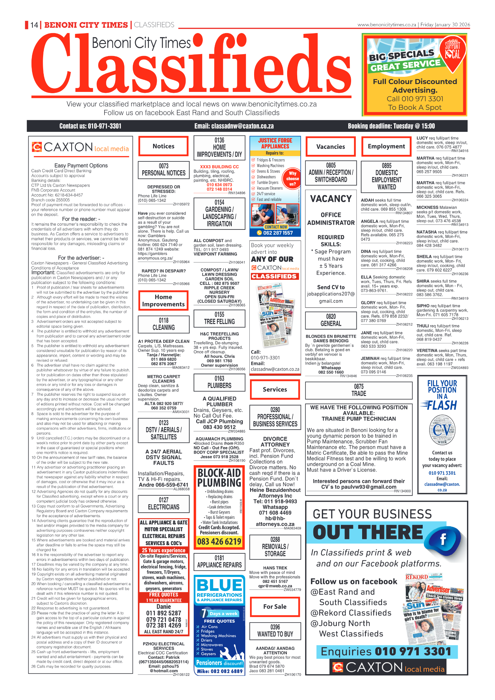 Benoni City Times 30 January 2026 page 14