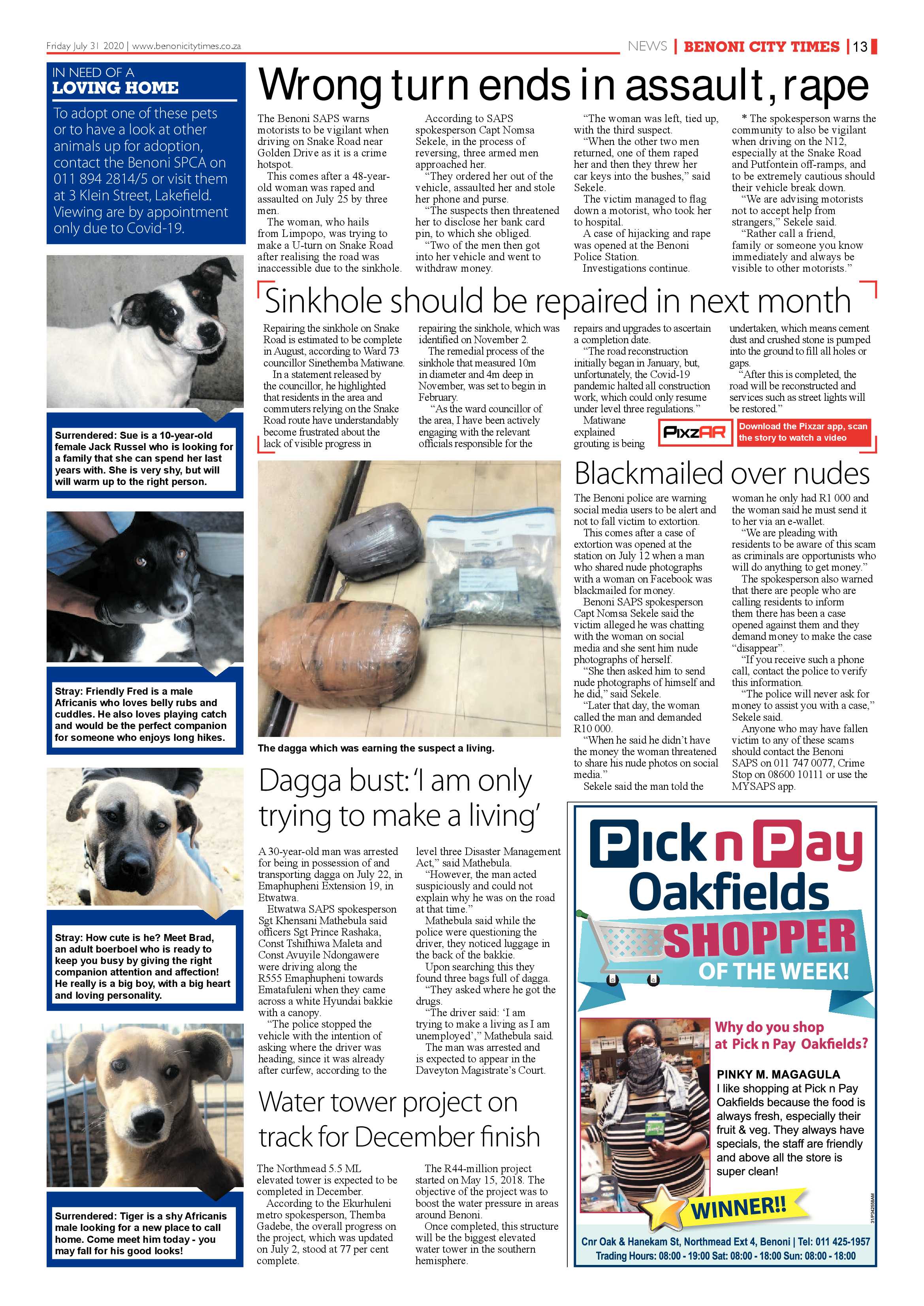 Benoni City Times 30 July 2020 page 13