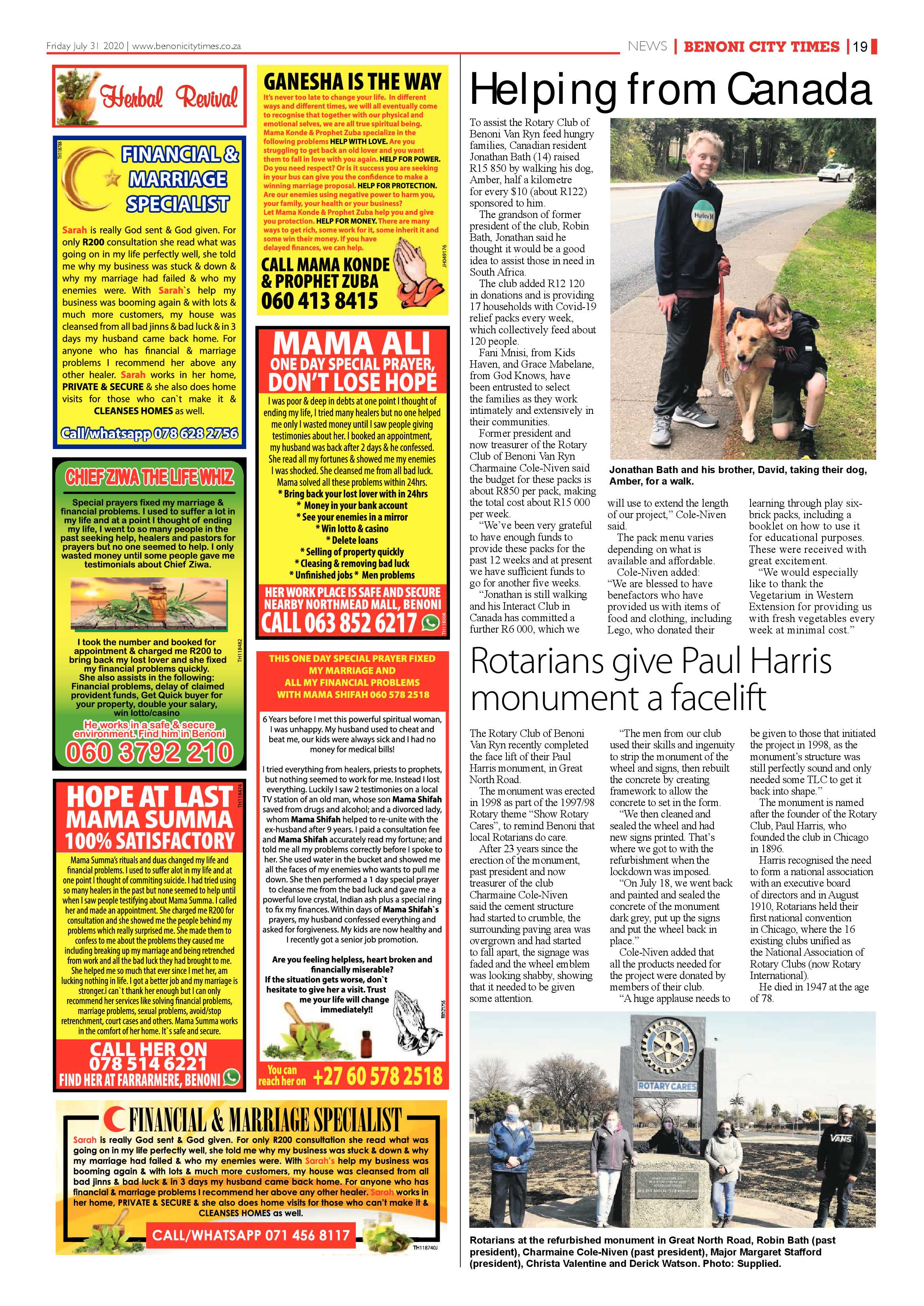 Benoni City Times 30 July 2020 page 19