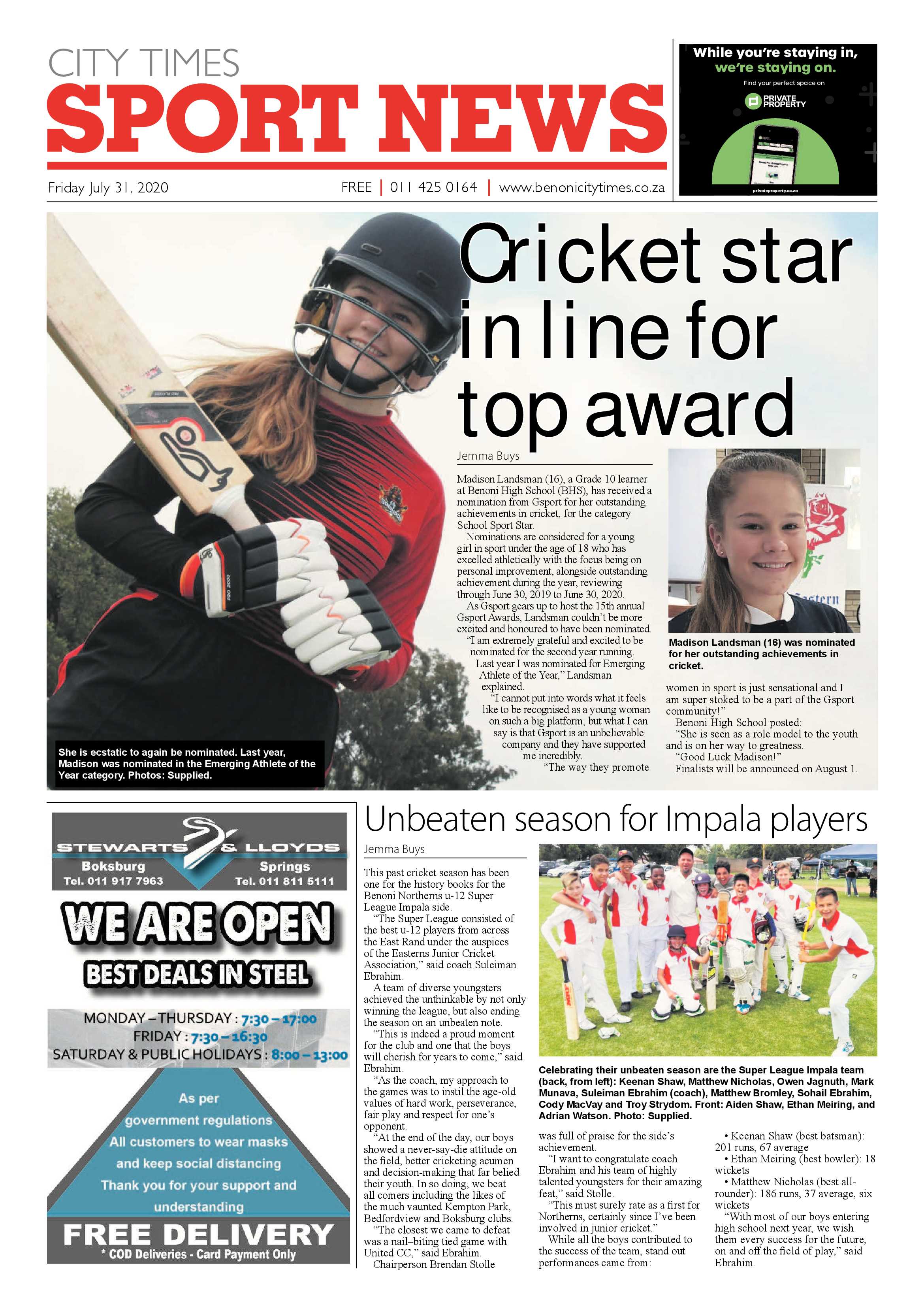 Benoni City Times 30 July 2020 page 20