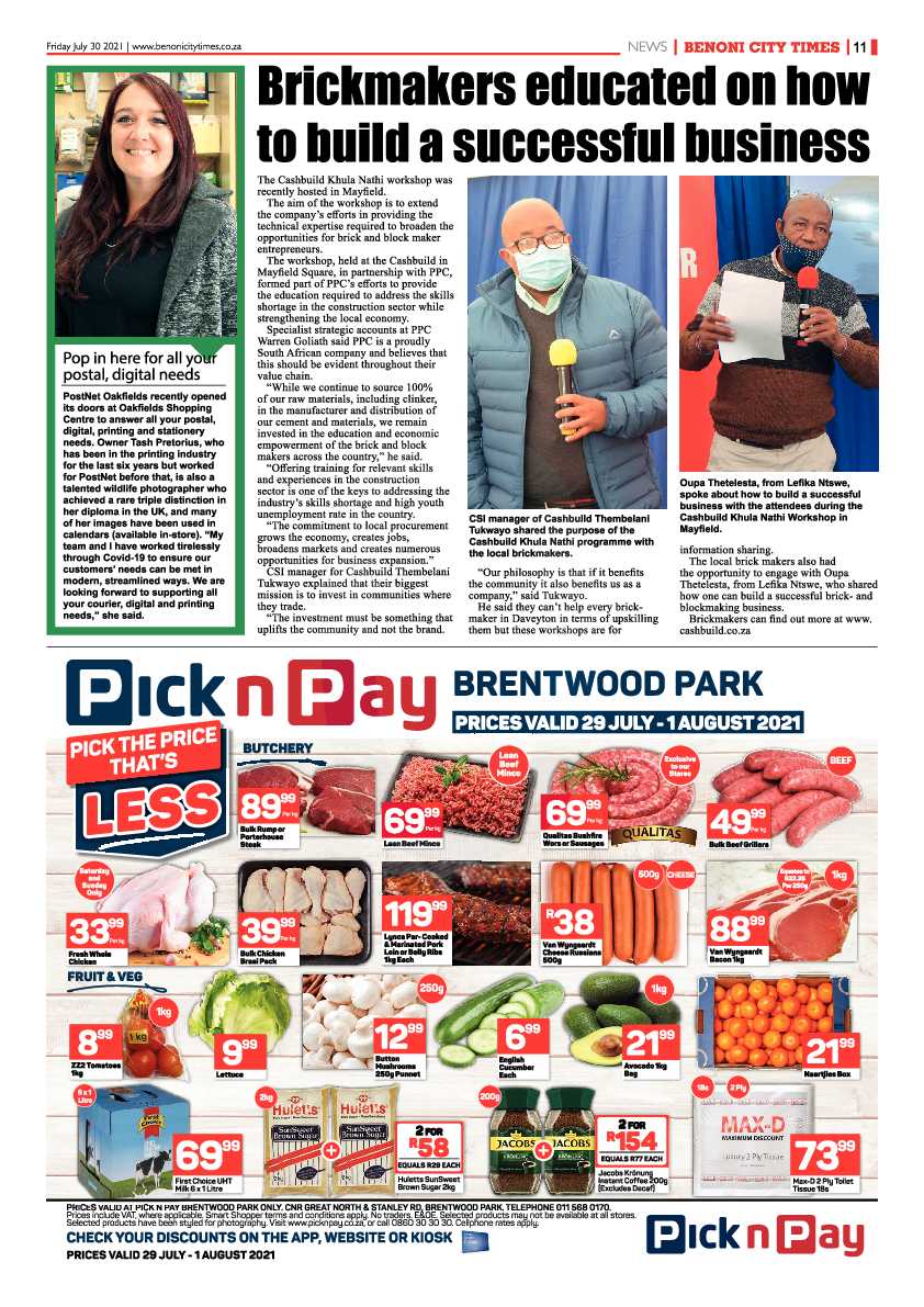 Benoni City Times 30 July 2021 page 11