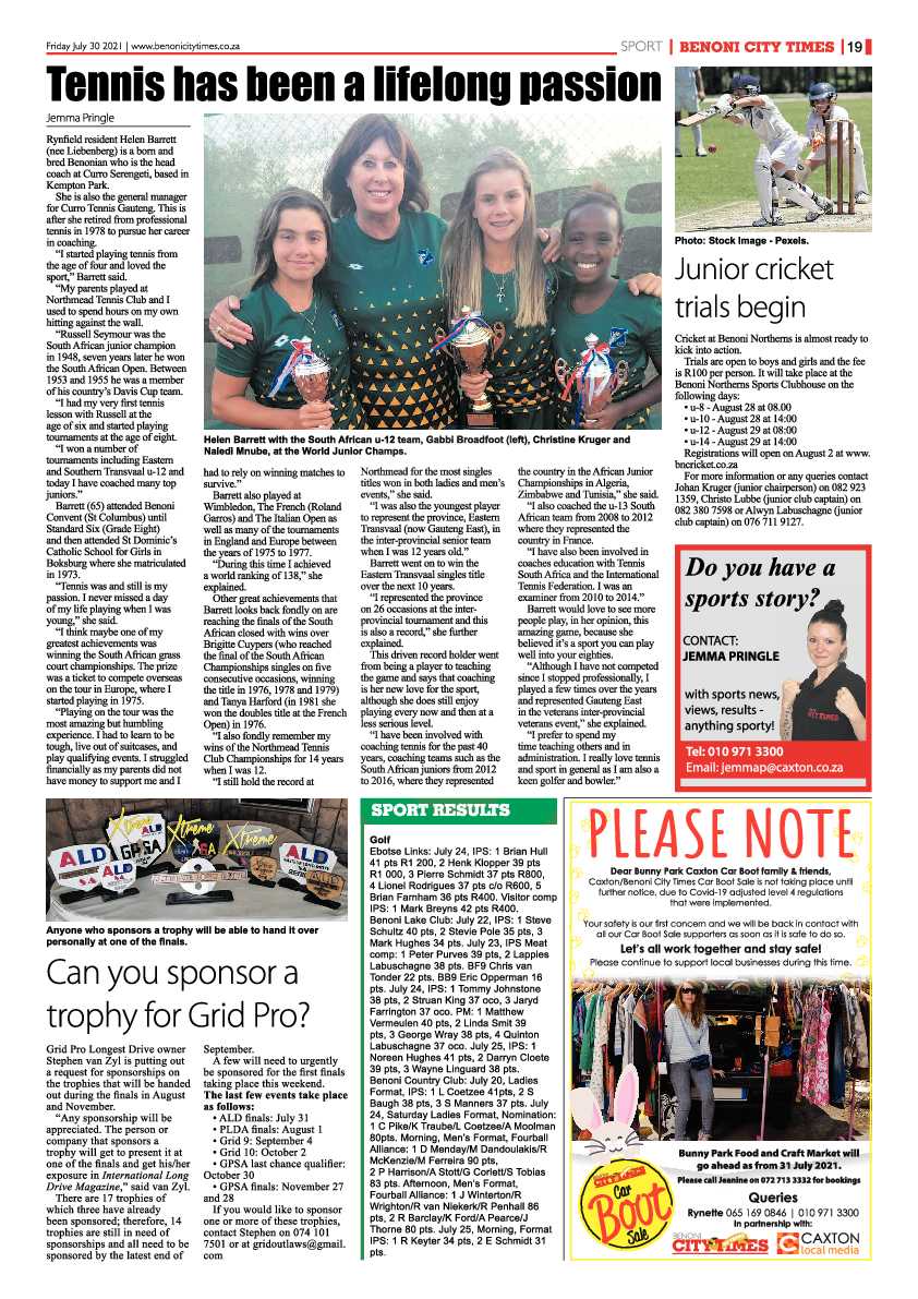Benoni City Times 30 July 2021 page 19