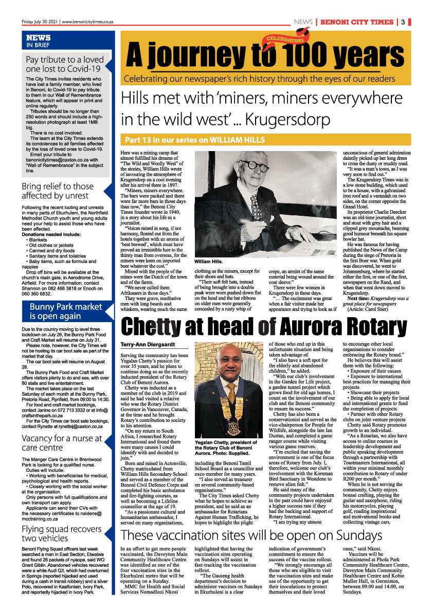 Benoni City Times 30 July 2021 page 3