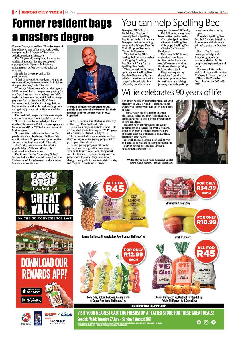 Benoni City Times 30 July 2021 page 4