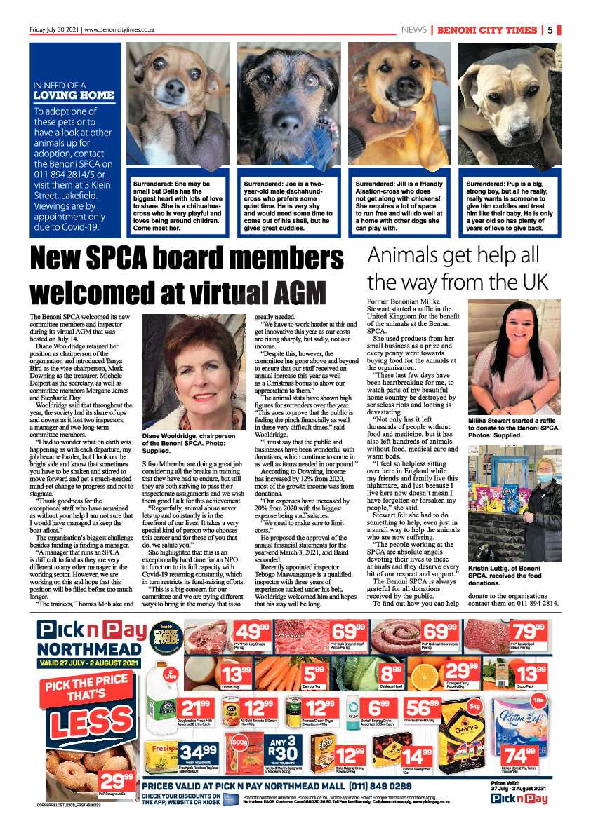 Benoni City Times 30 July 2021 page 5