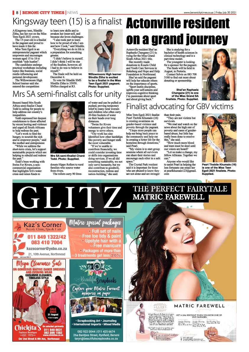 Benoni City Times 30 July 2021 page 8
