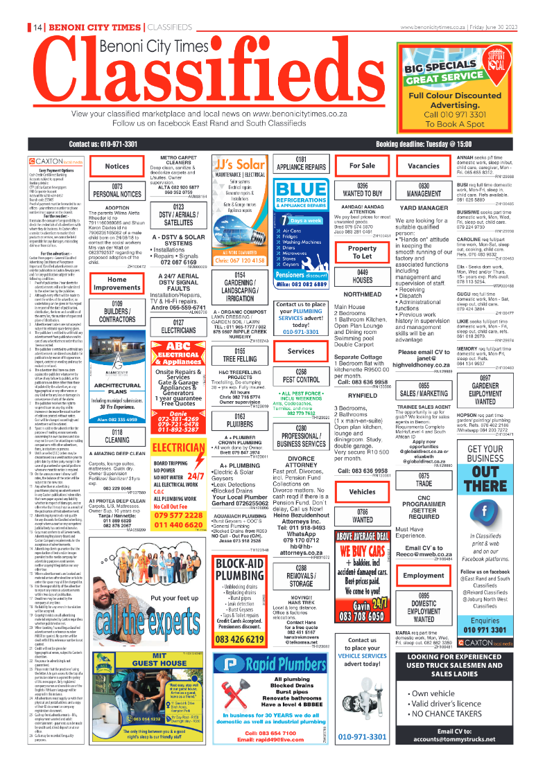 Benoni City Times 30 June 2023 page 14