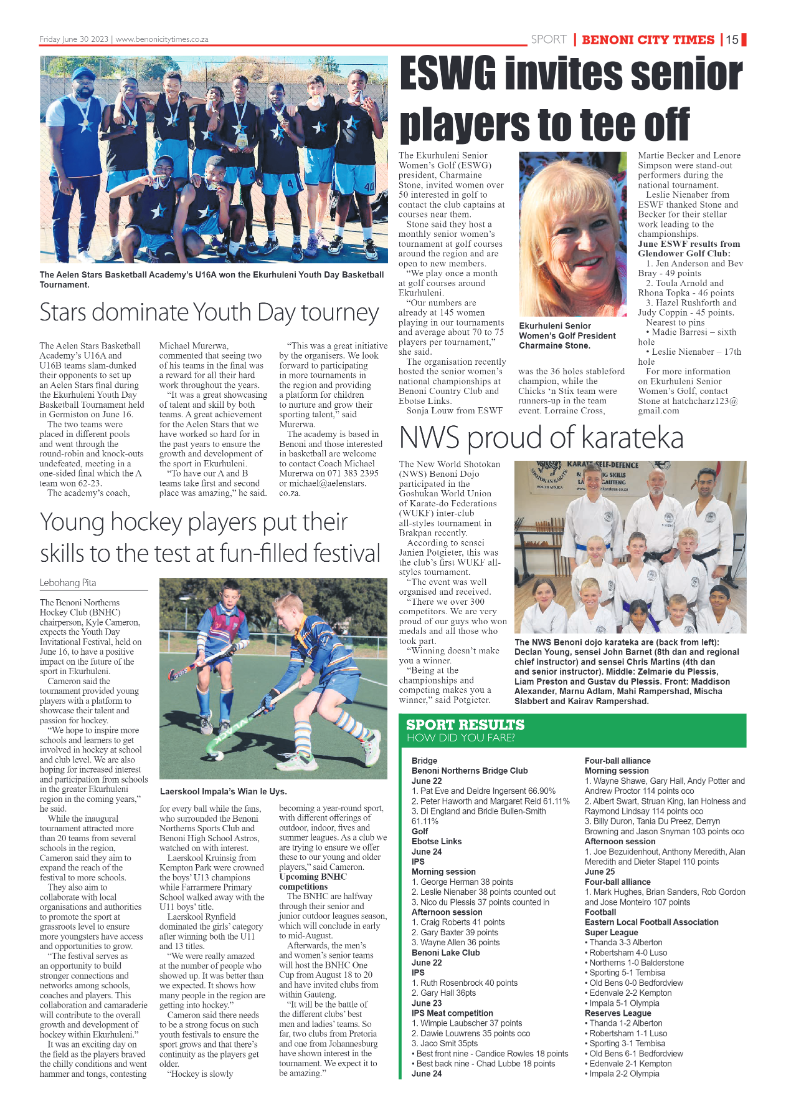 Benoni City Times 30 June 2023 page 15