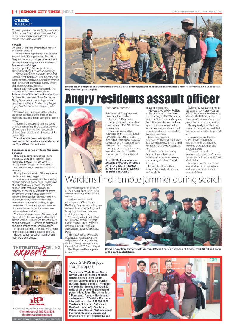 Benoni City Times 30 June 2023 page 4