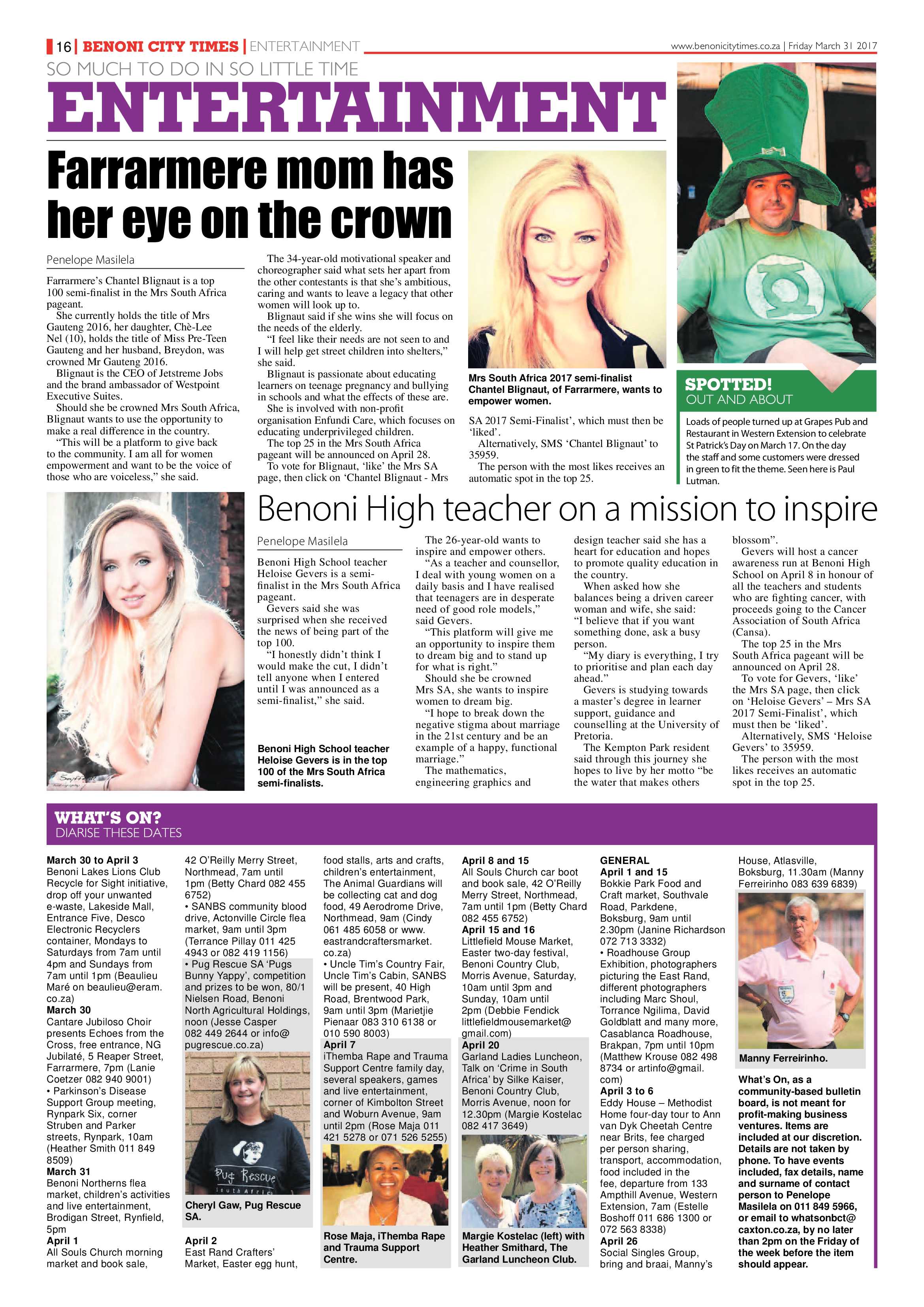 Benoni City Times 30 March 2017 page 16